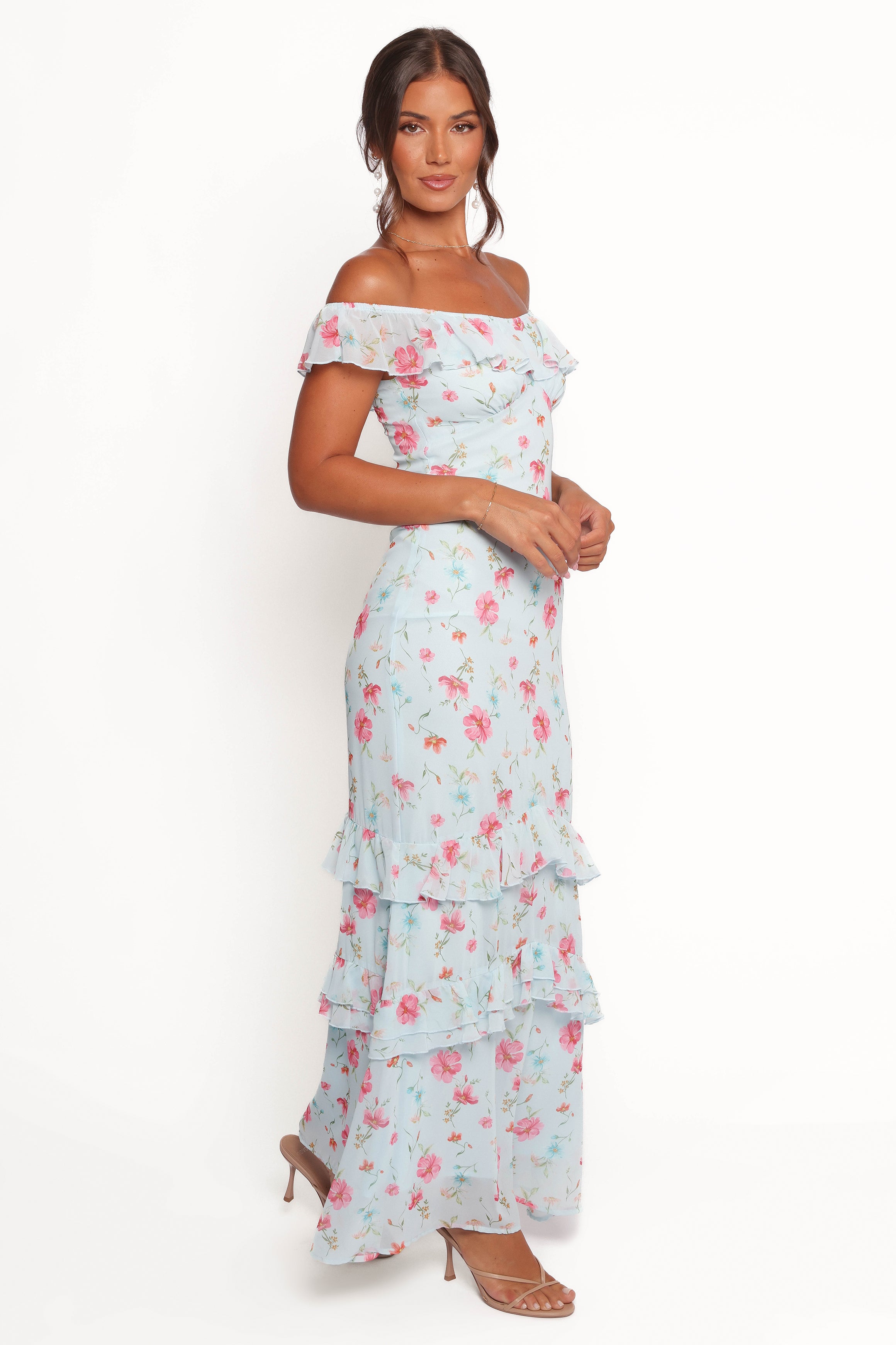Irelynn Maxi Dress - Blue Floral-Ladys Street