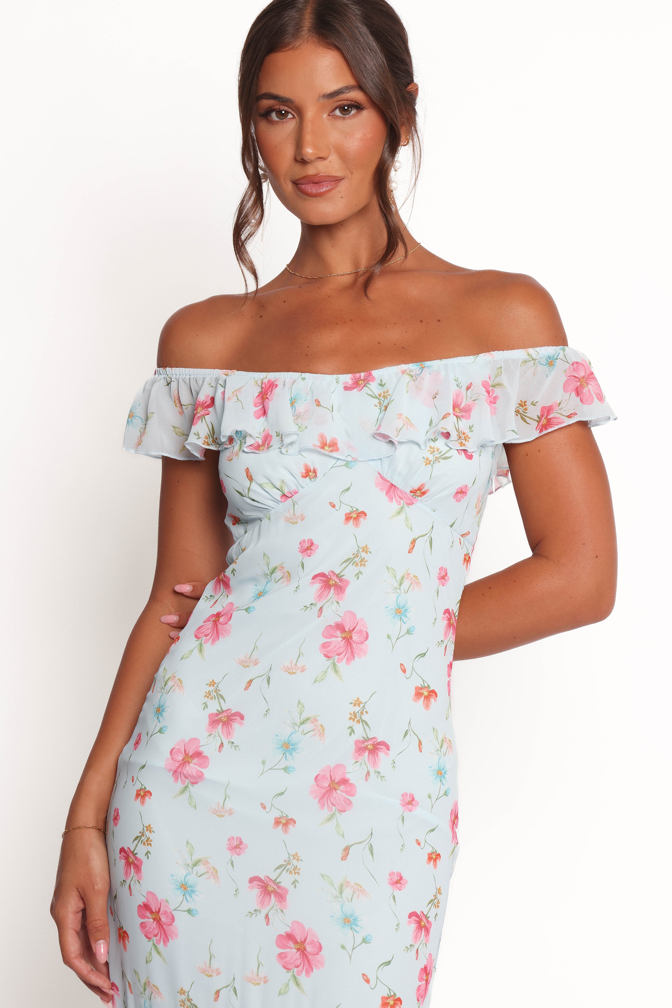Irelynn Maxi Dress - Blue Floral-Ladys Street