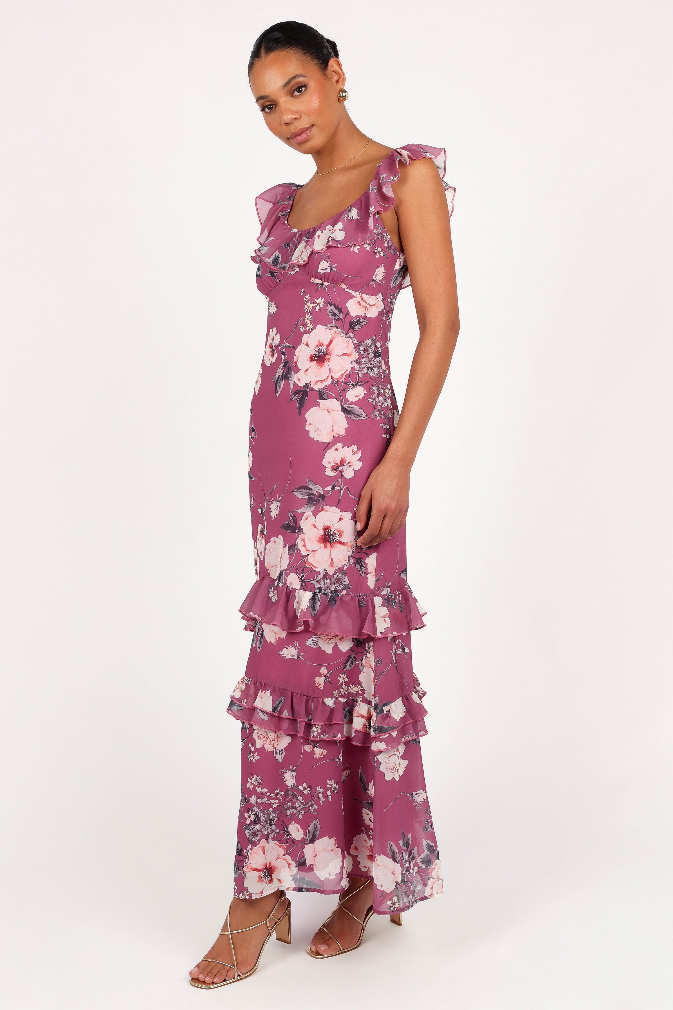 Irelynn Maxi Dress - Dark Rose Floral-Ladys Street