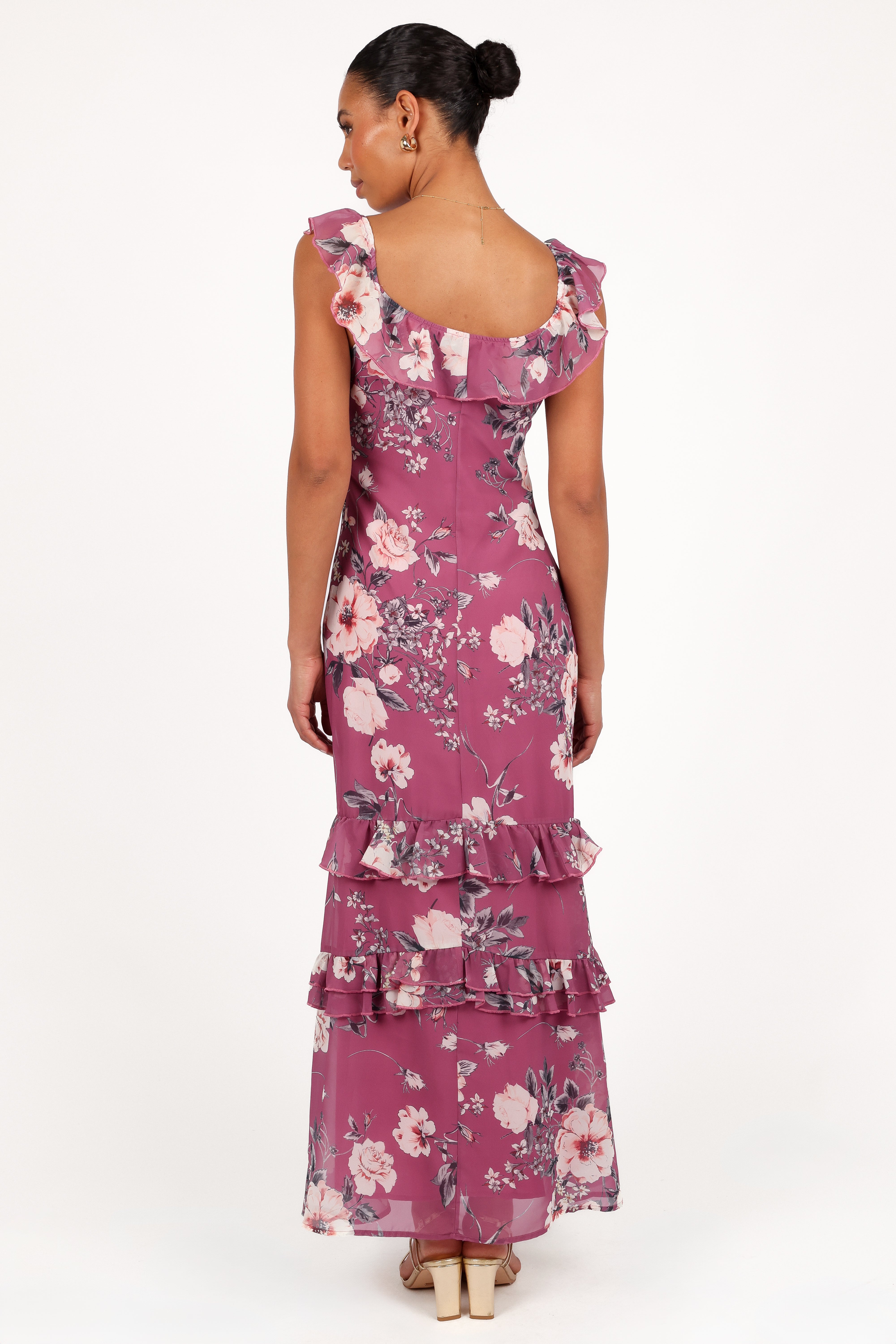 Irelynn Maxi Dress - Dark Rose Floral-Ladys Street