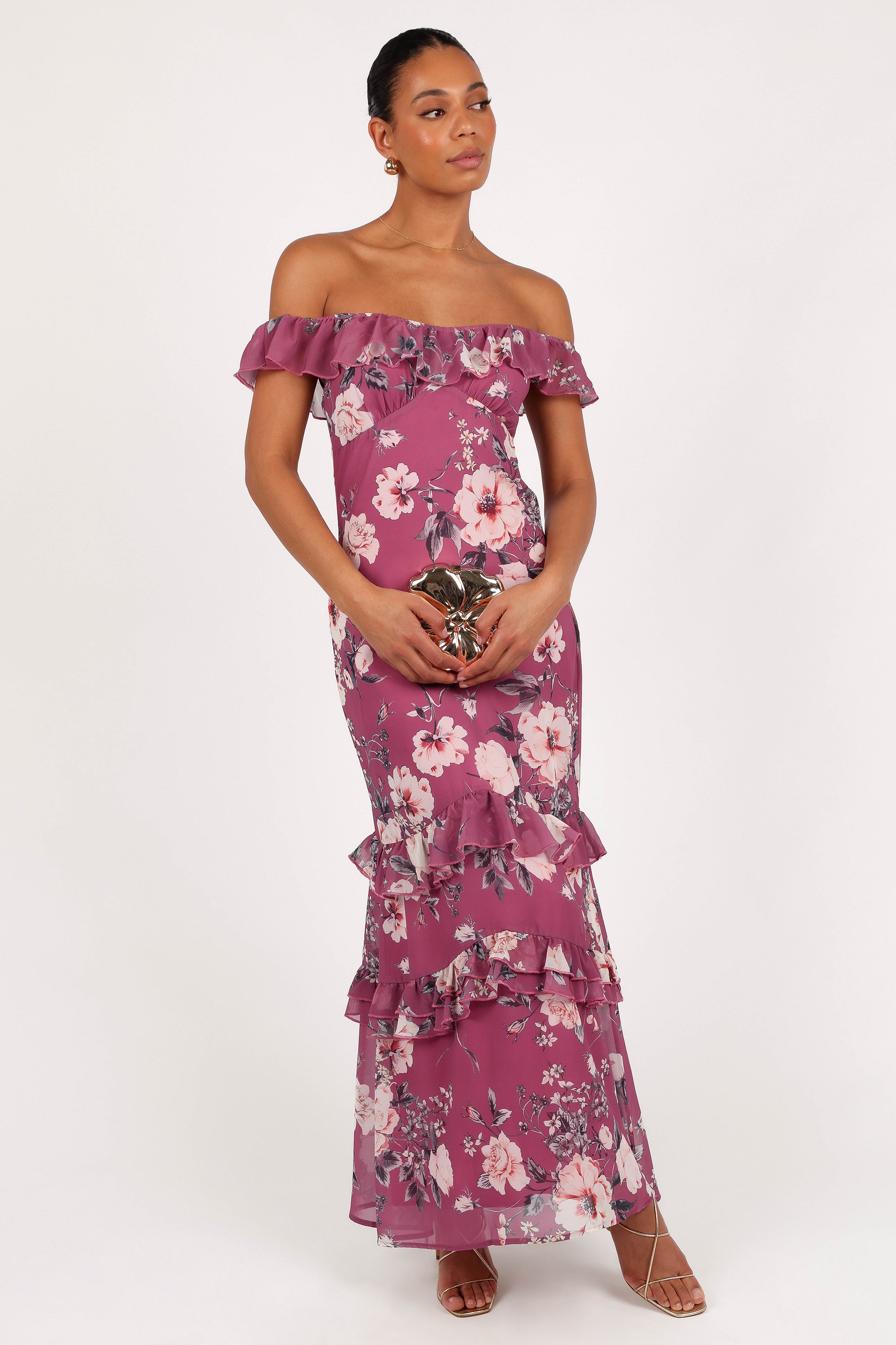 Irelynn Maxi Dress - Dark Rose Floral-Ladys Street