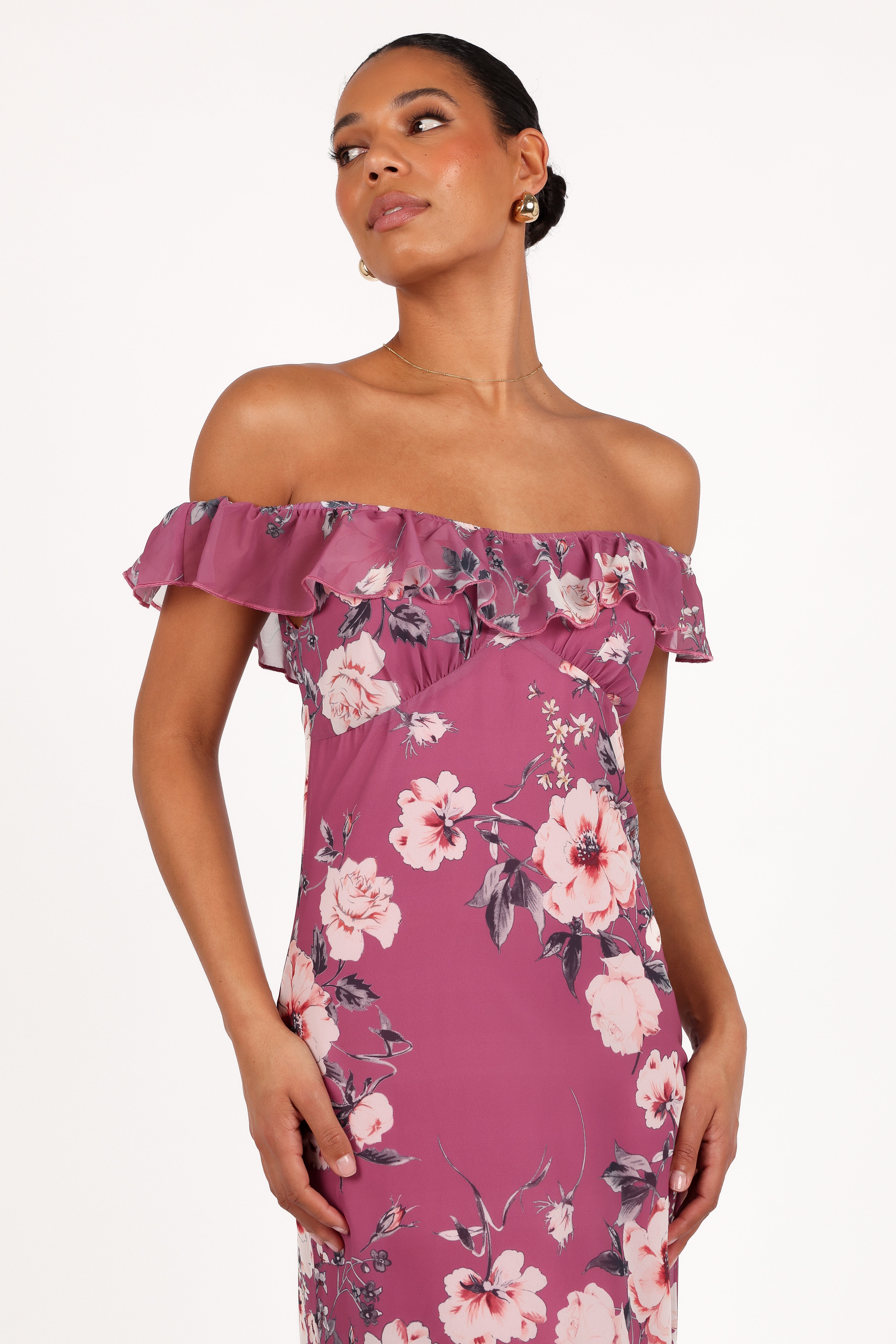 Irelynn Maxi Dress - Dark Rose Floral-Ladys Street