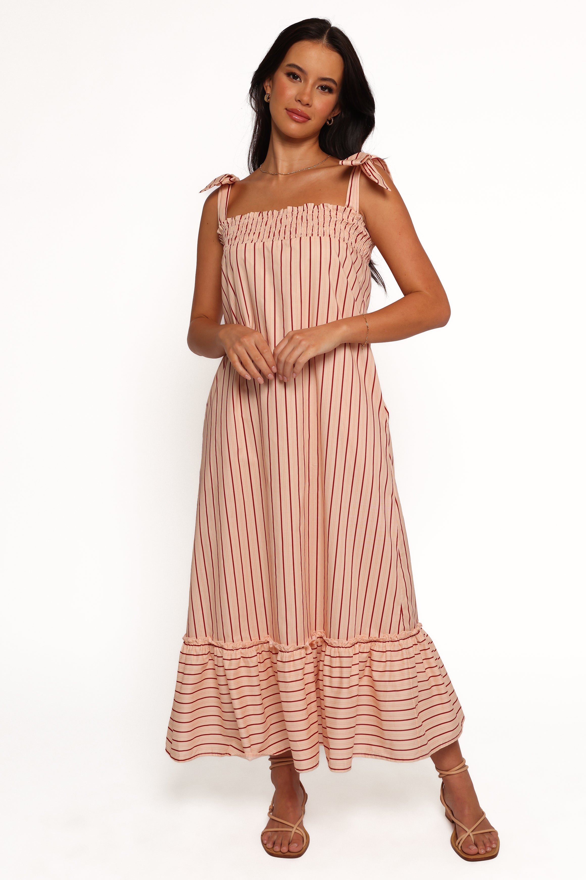 Irina Maxi Dress - Pink Stripe-Ladys Street
