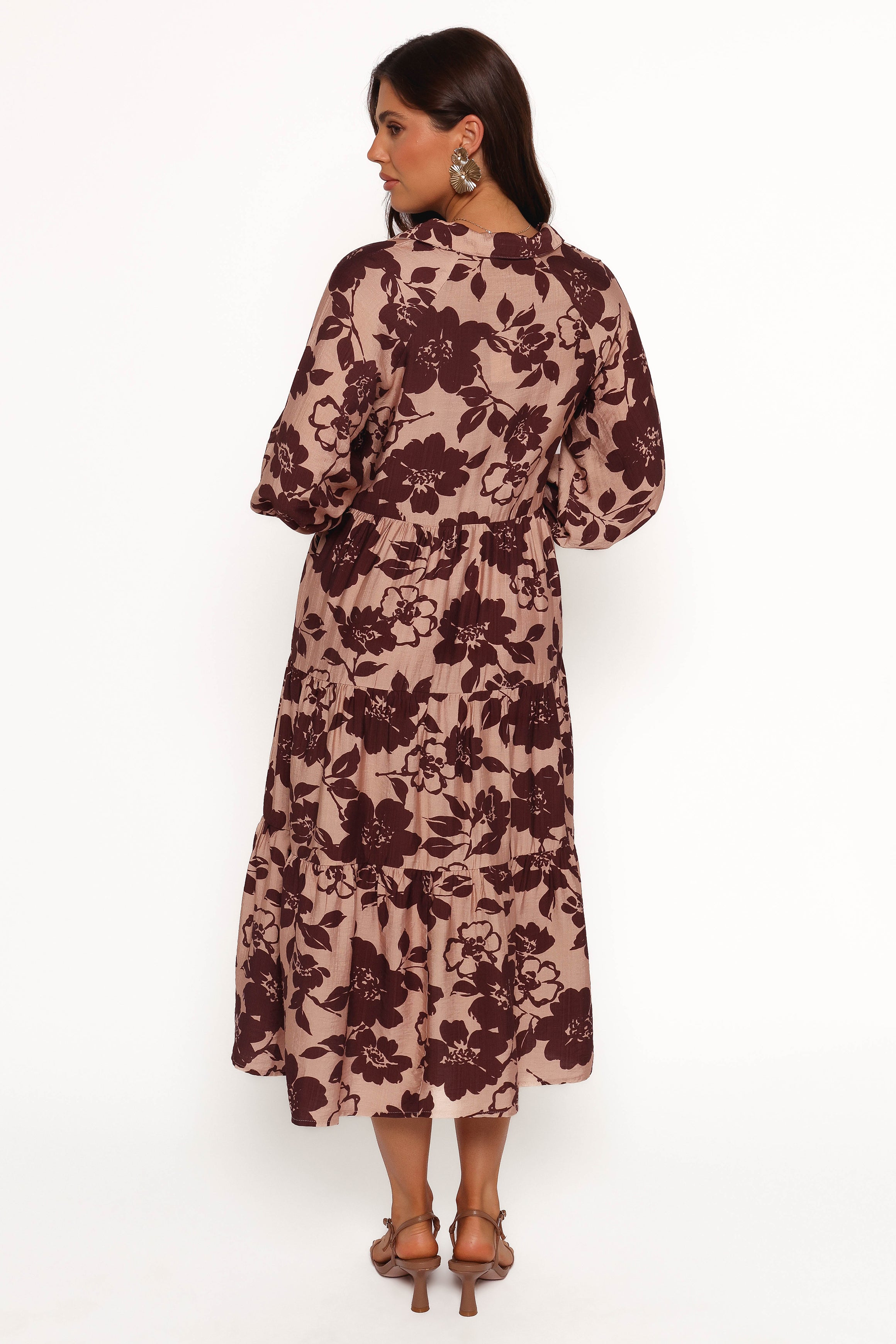 Isaac Maxi Dress - Brown Floral-Ladys Street