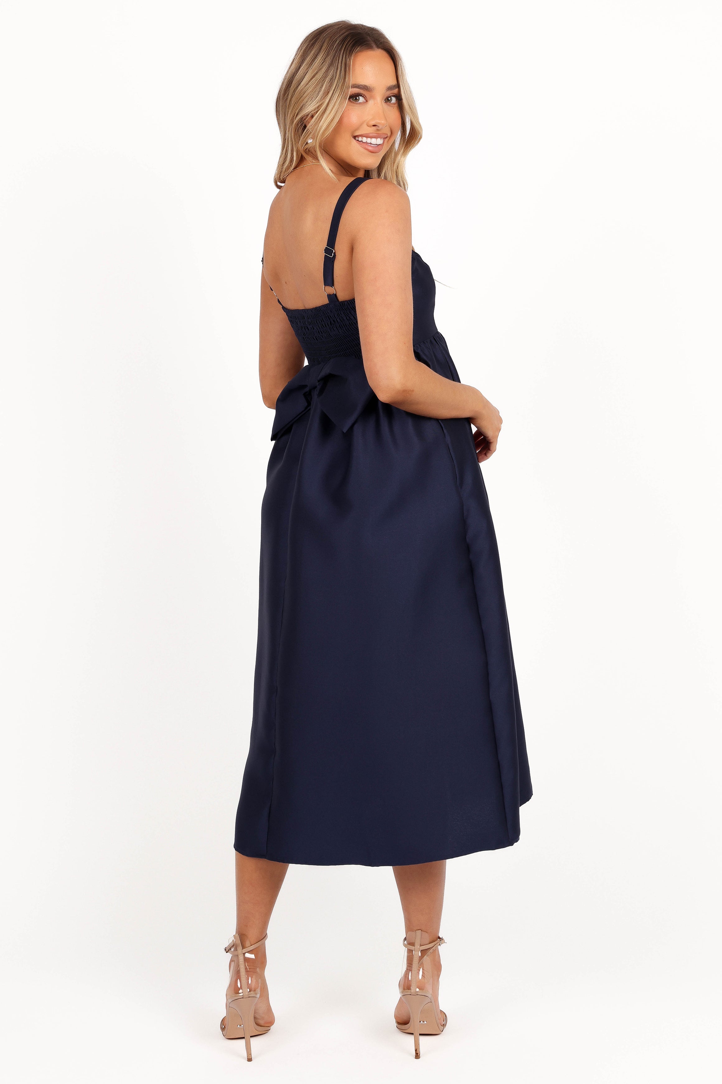 Isla Midi Dress - Navy-Ladys Street