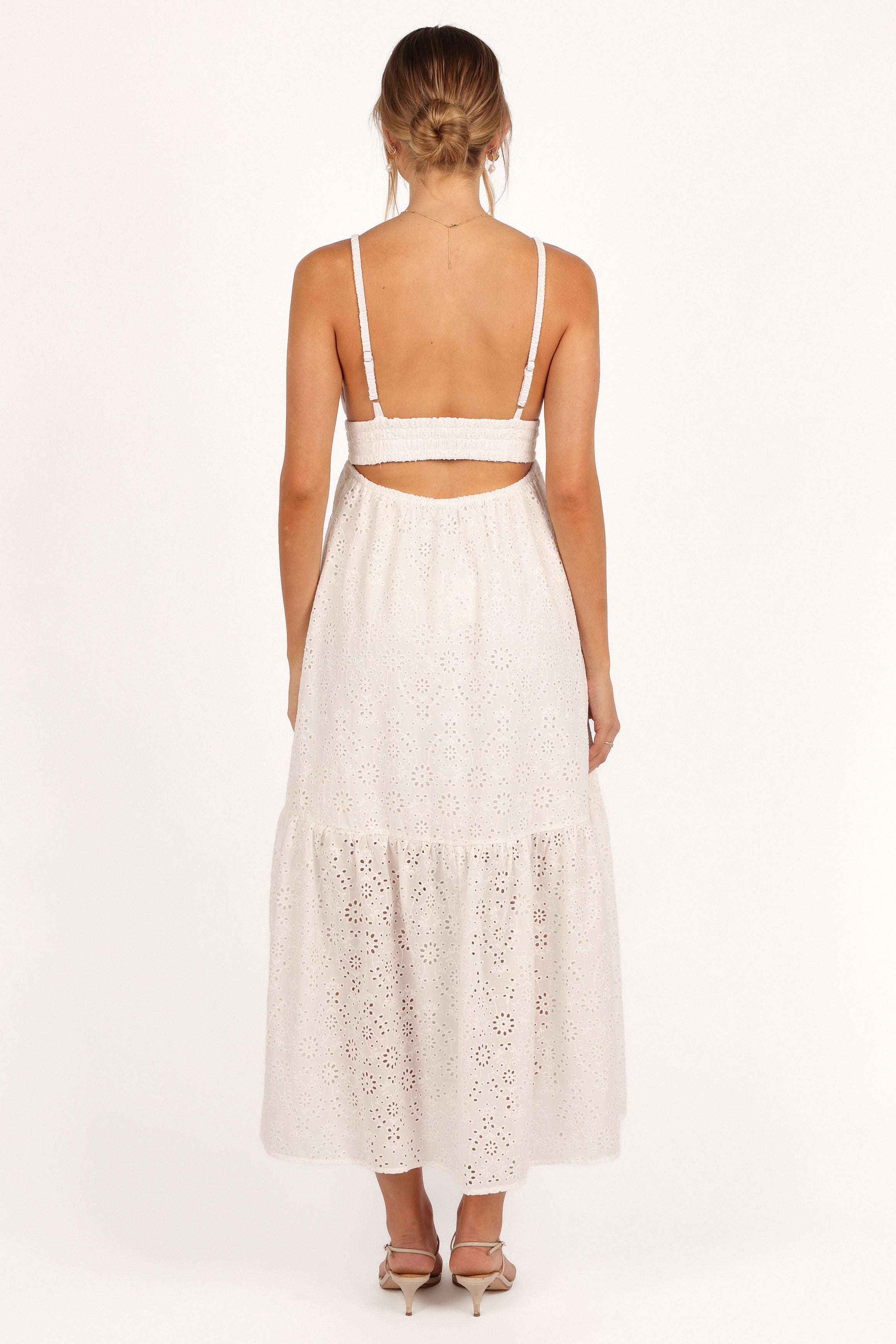 Ivannah Midi Dress - Ivory-Ladys Street