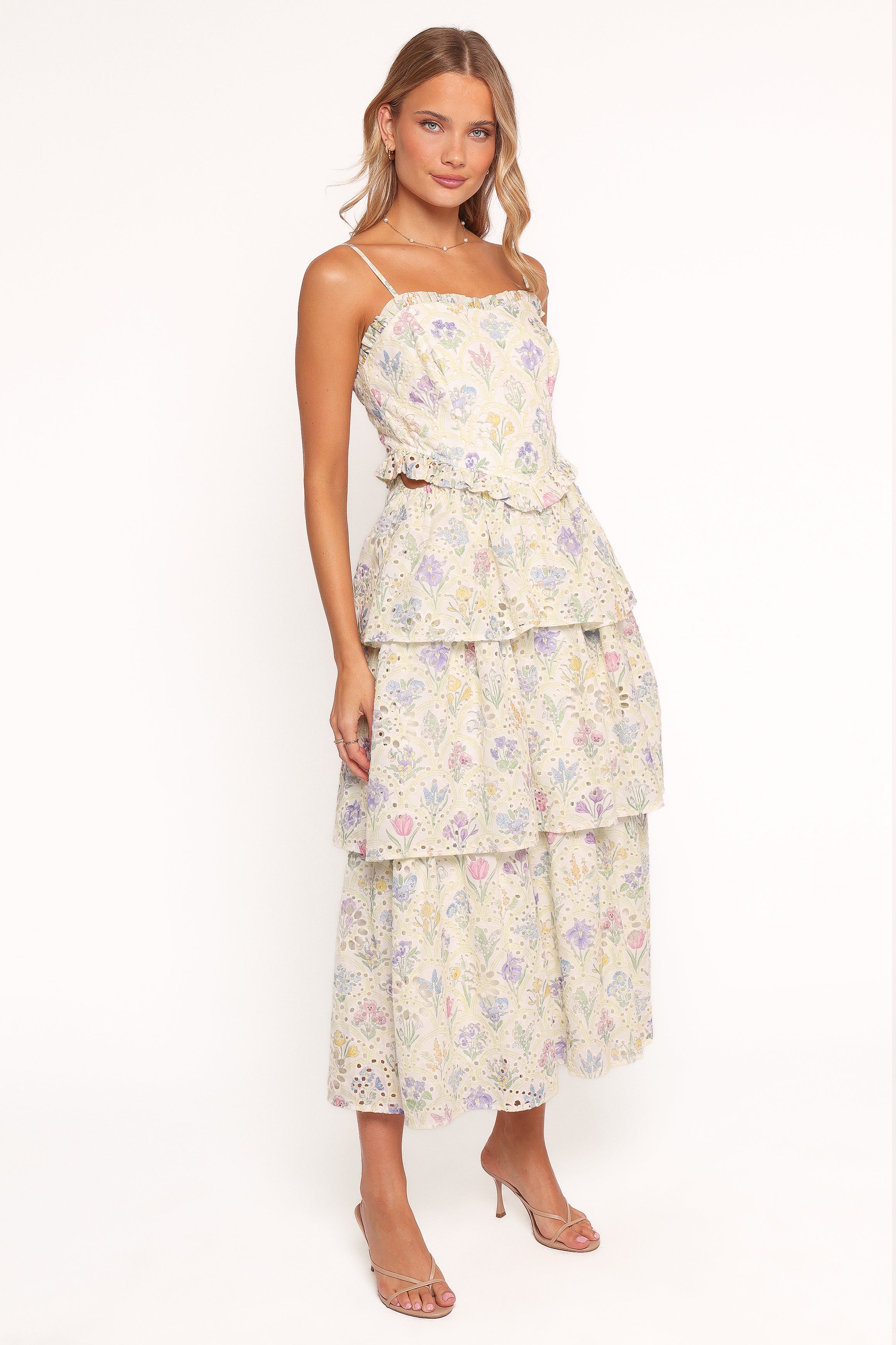 Iveta Midi Dress - Multi Floral-Ladys Street