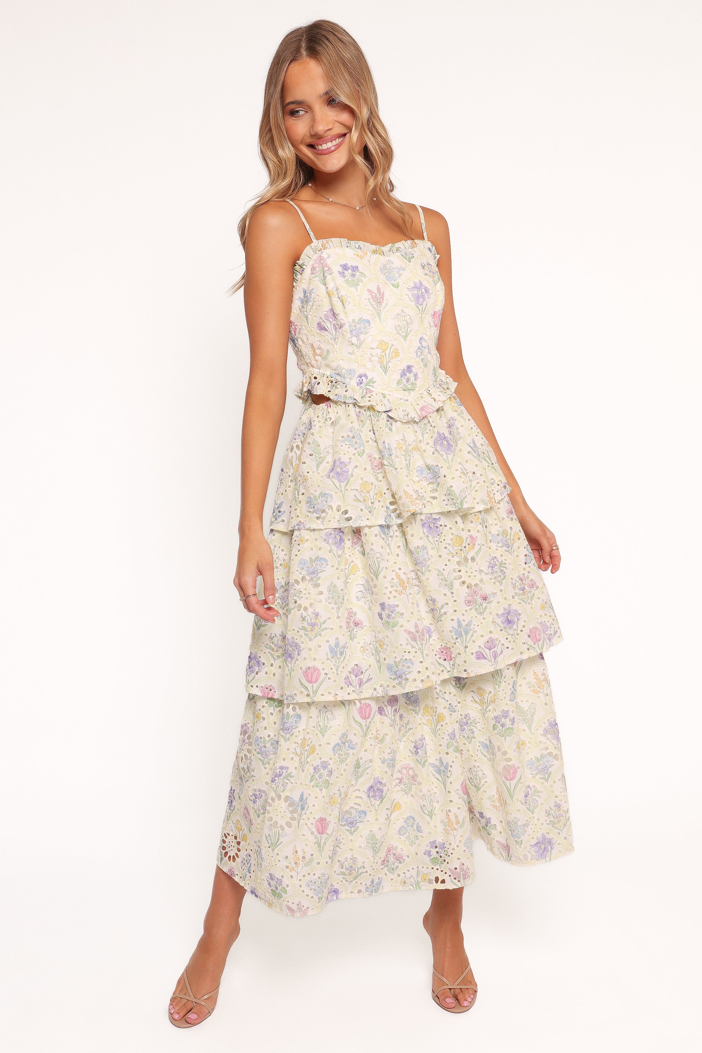 Iveta Midi Dress - Multi Floral-Ladys Street