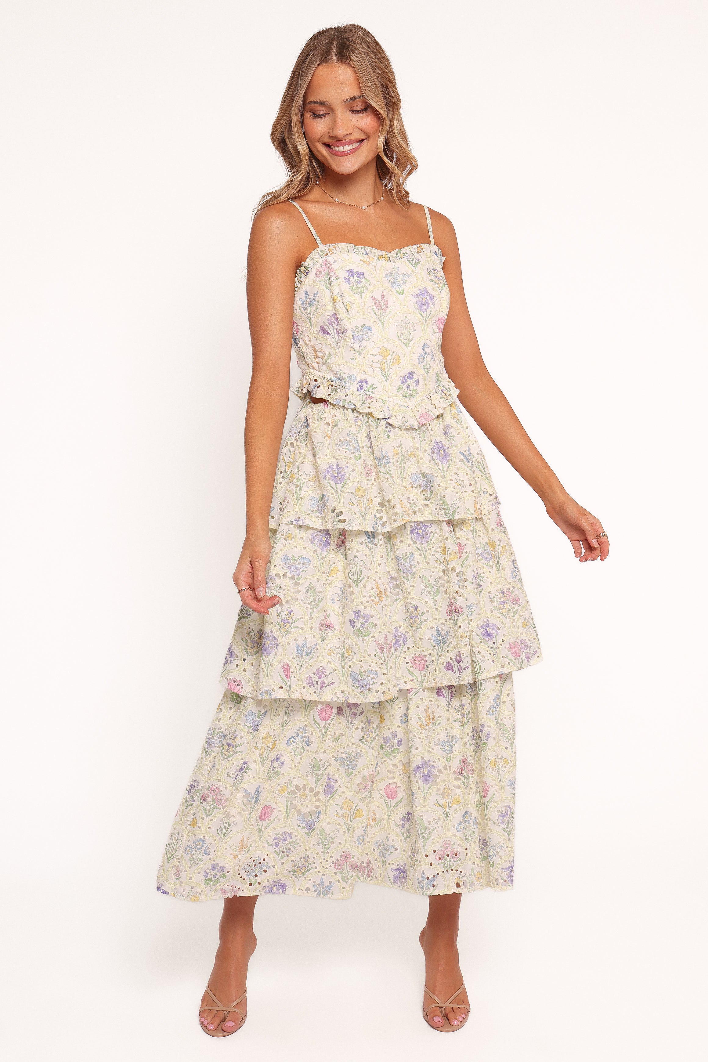 Iveta Midi Dress - Multi Floral-Ladys Street