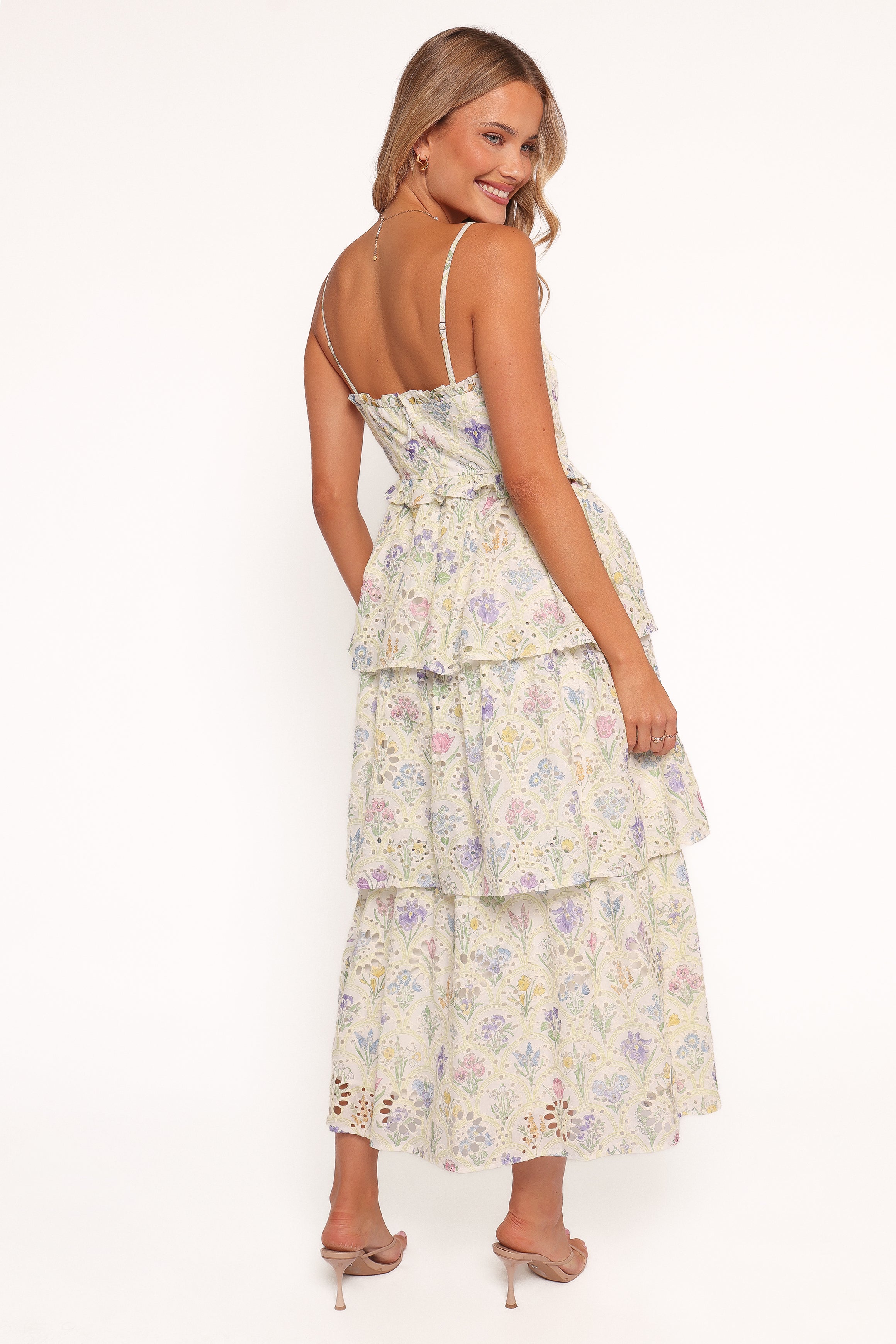 Iveta Midi Dress - Multi Floral-Ladys Street