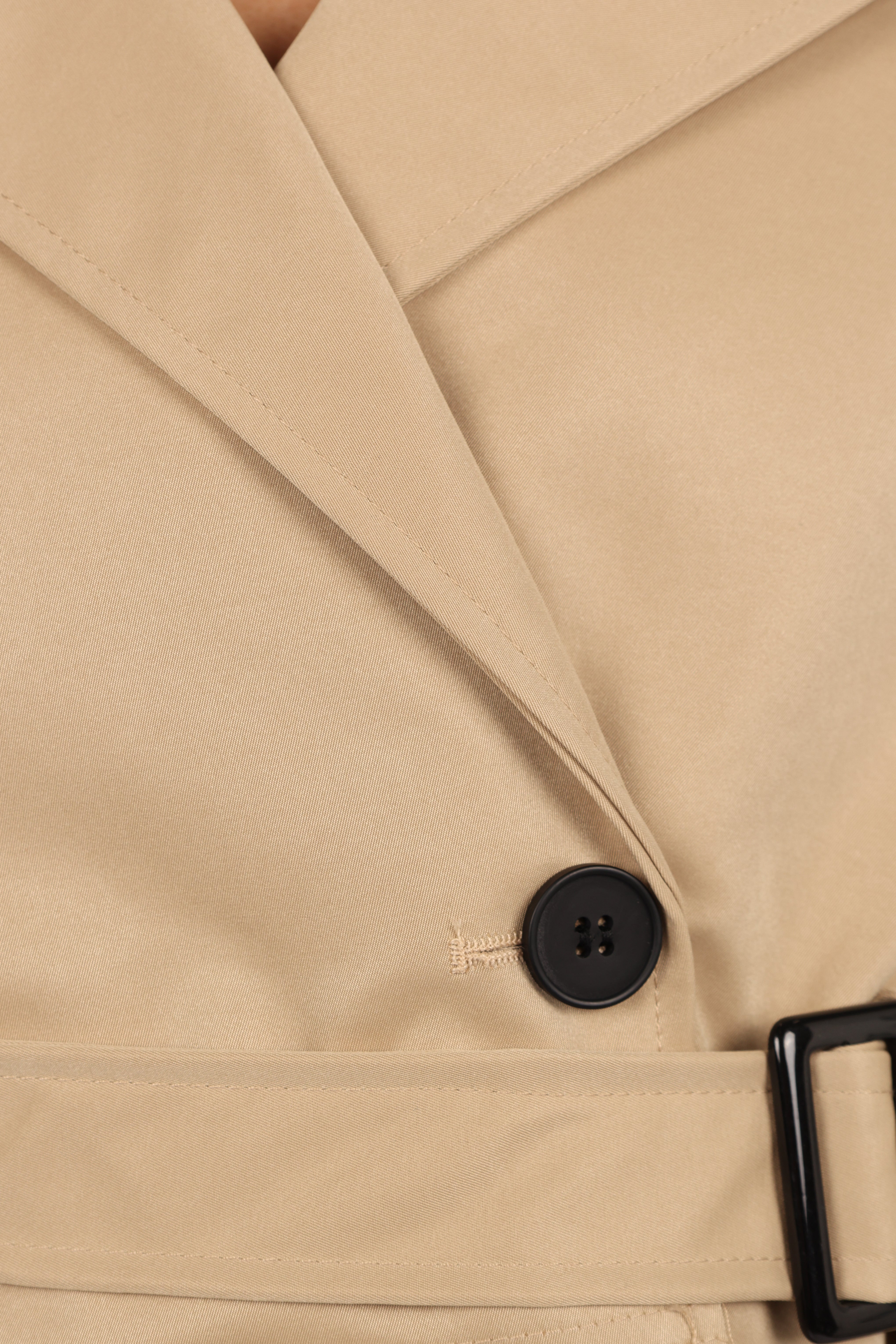 Izzi Crop Trench Jacket - Tan-Ladys Street