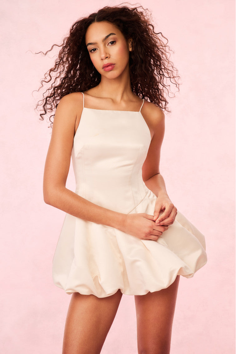 Jake Satin Mini Dress-Charming Rule