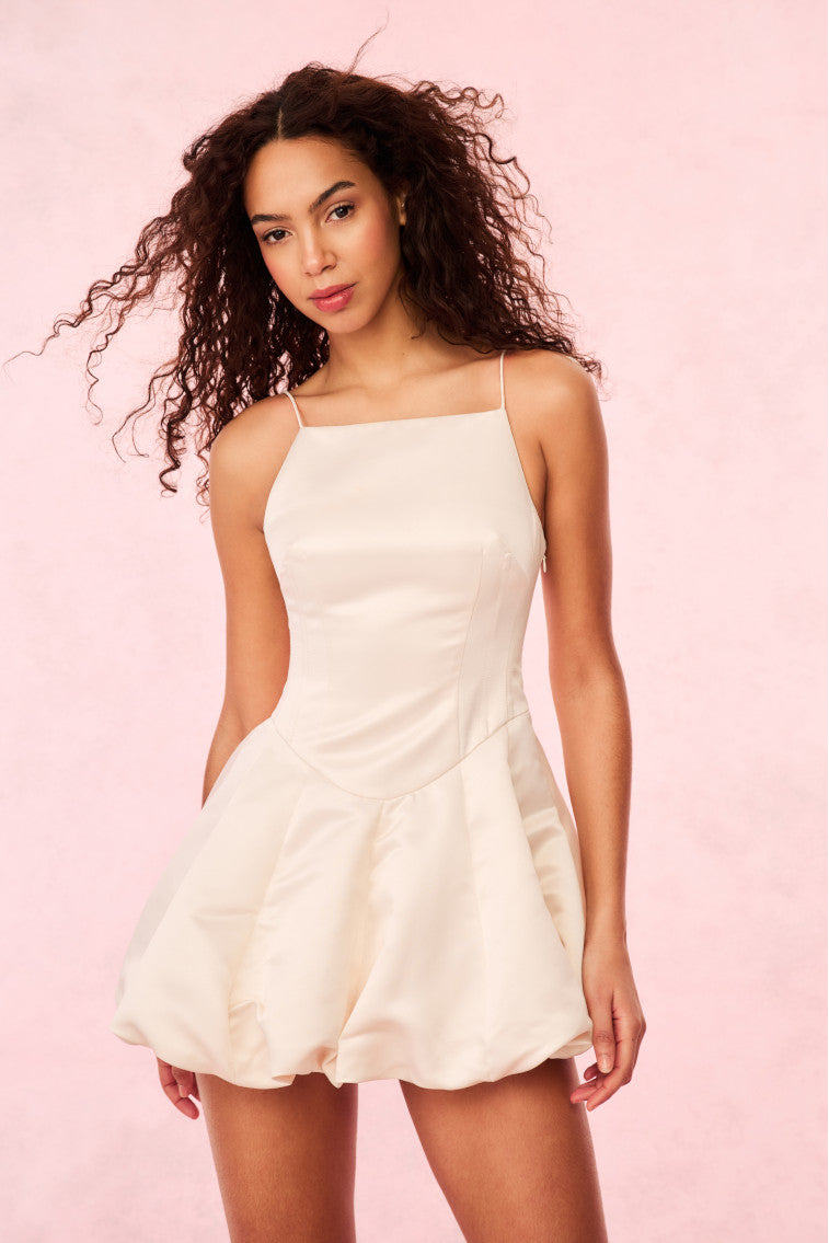 Jake Satin Mini Dress-Charming Rule