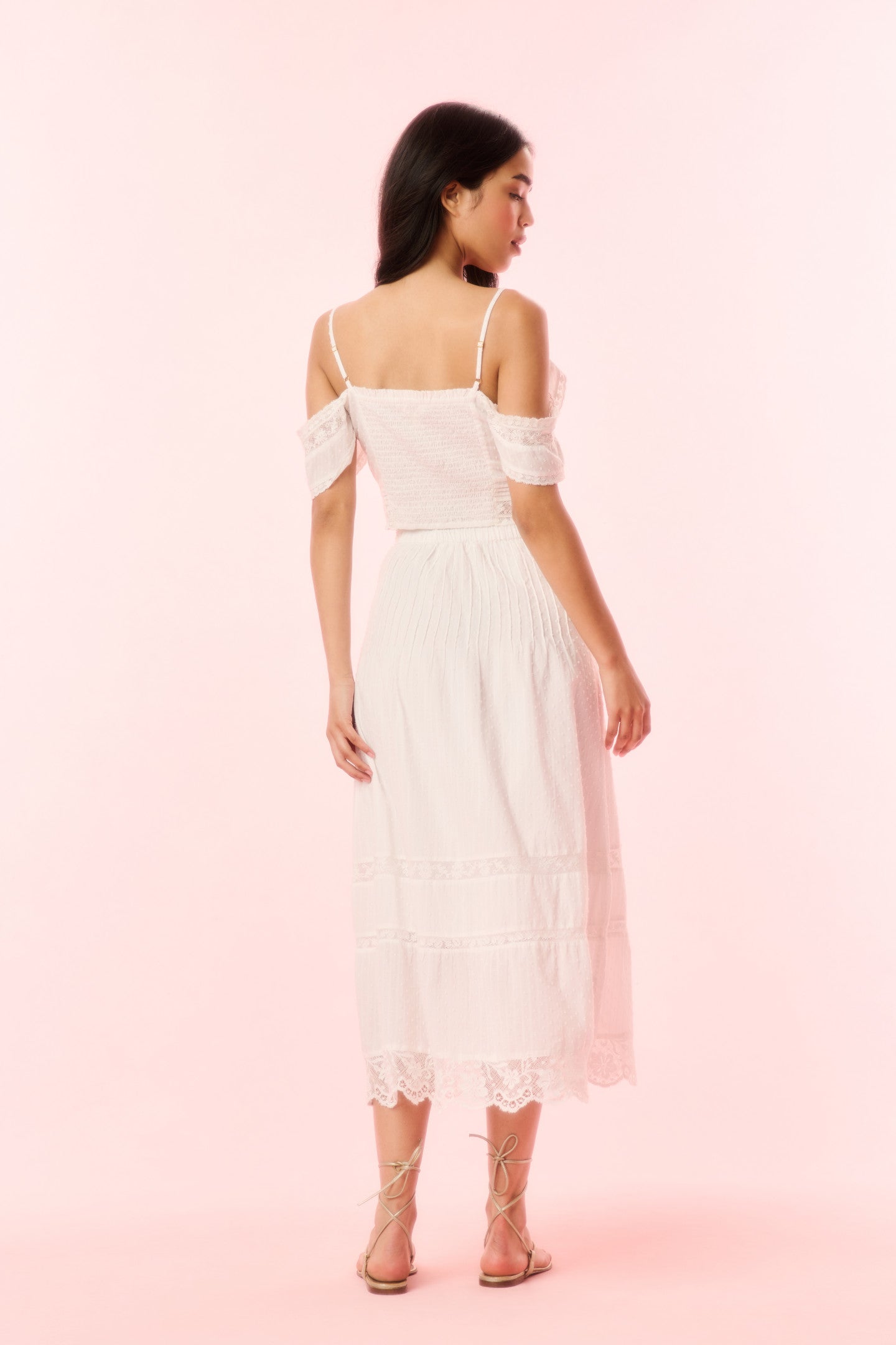 Jenae Cotton Off-The-Shoulder Crop Top-Charming Rule