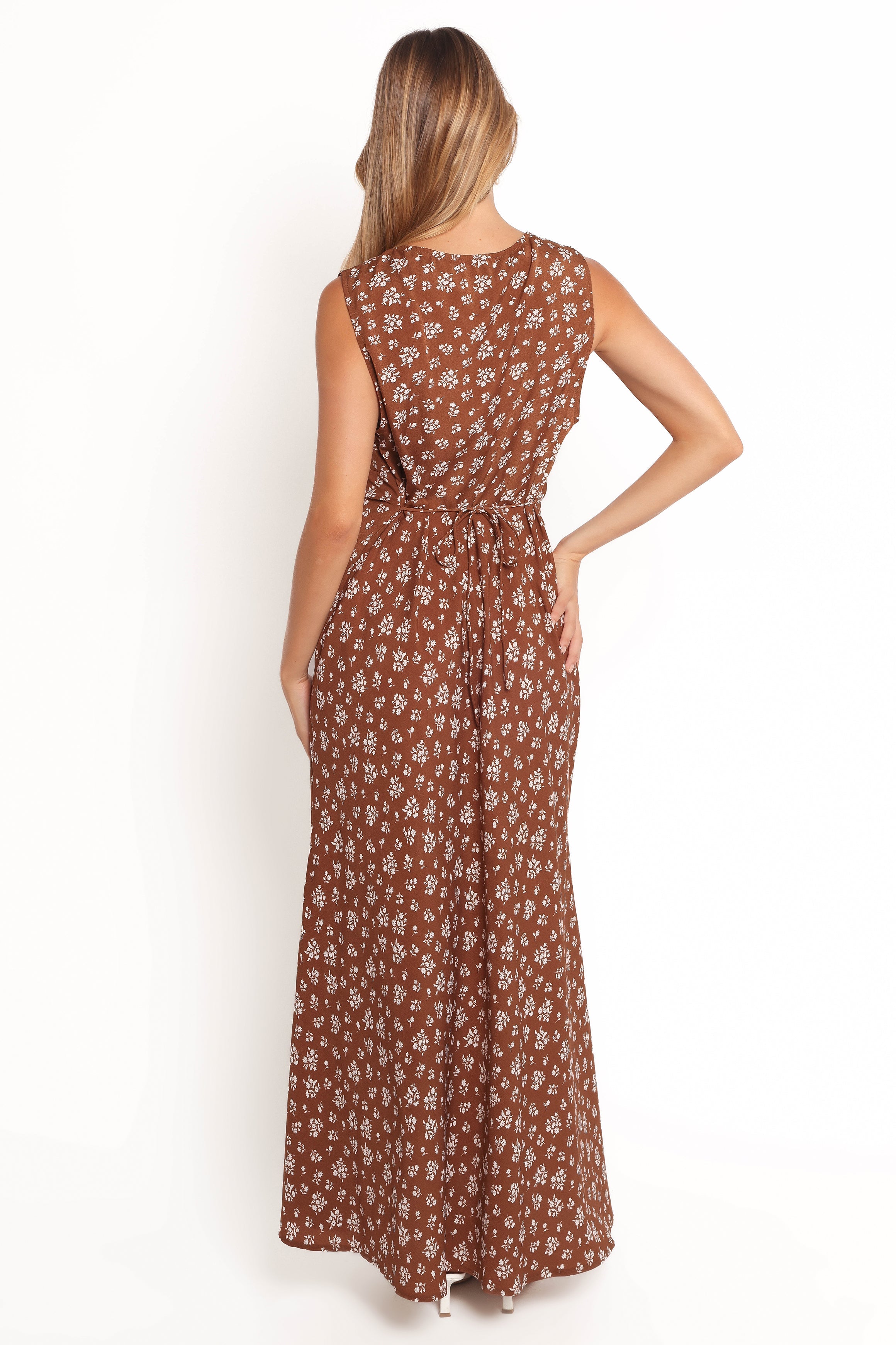 Jackson Maxi Dress - Brown Ditsy Floral-Ladys Street