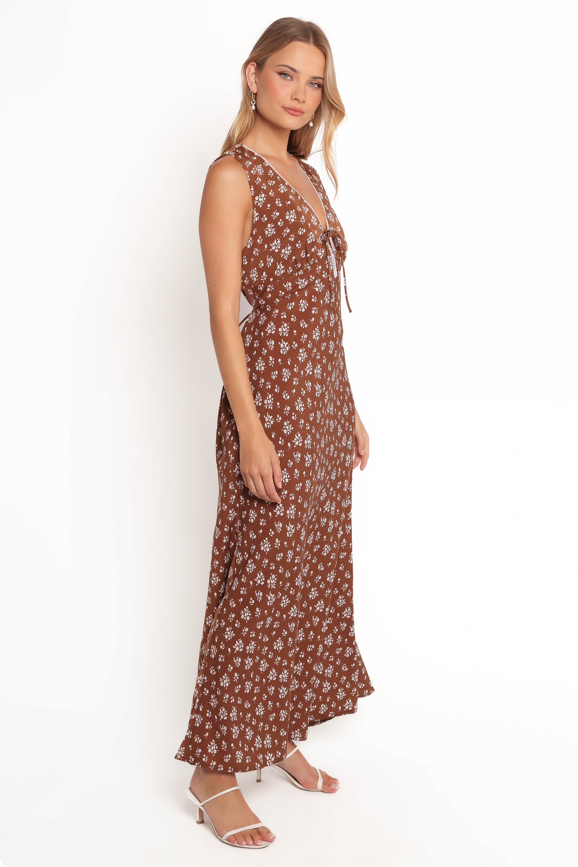 Jackson Maxi Dress - Brown Ditsy Floral-Ladys Street