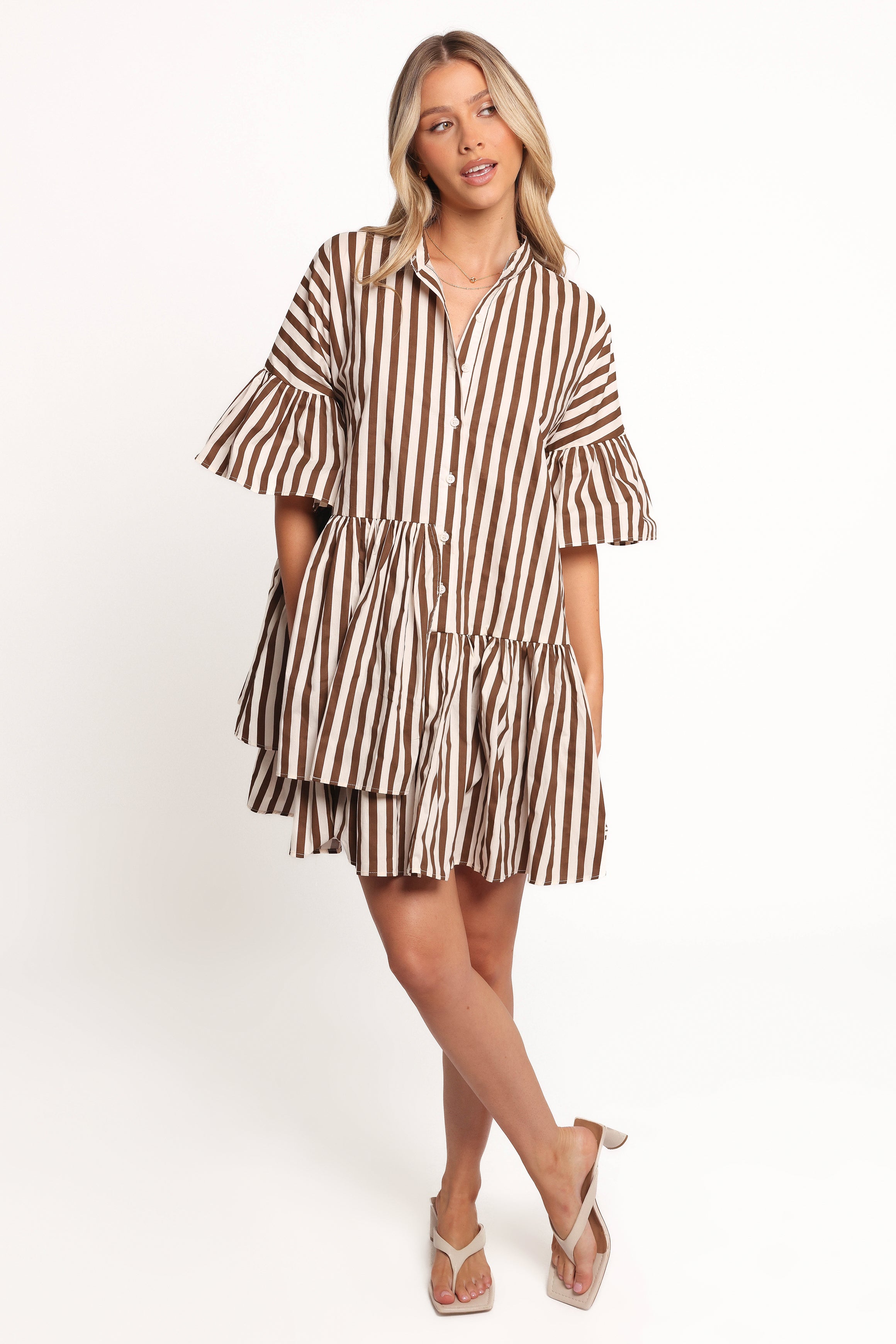 Jacqueline Mini Dress - Chocolate-Ladys Street