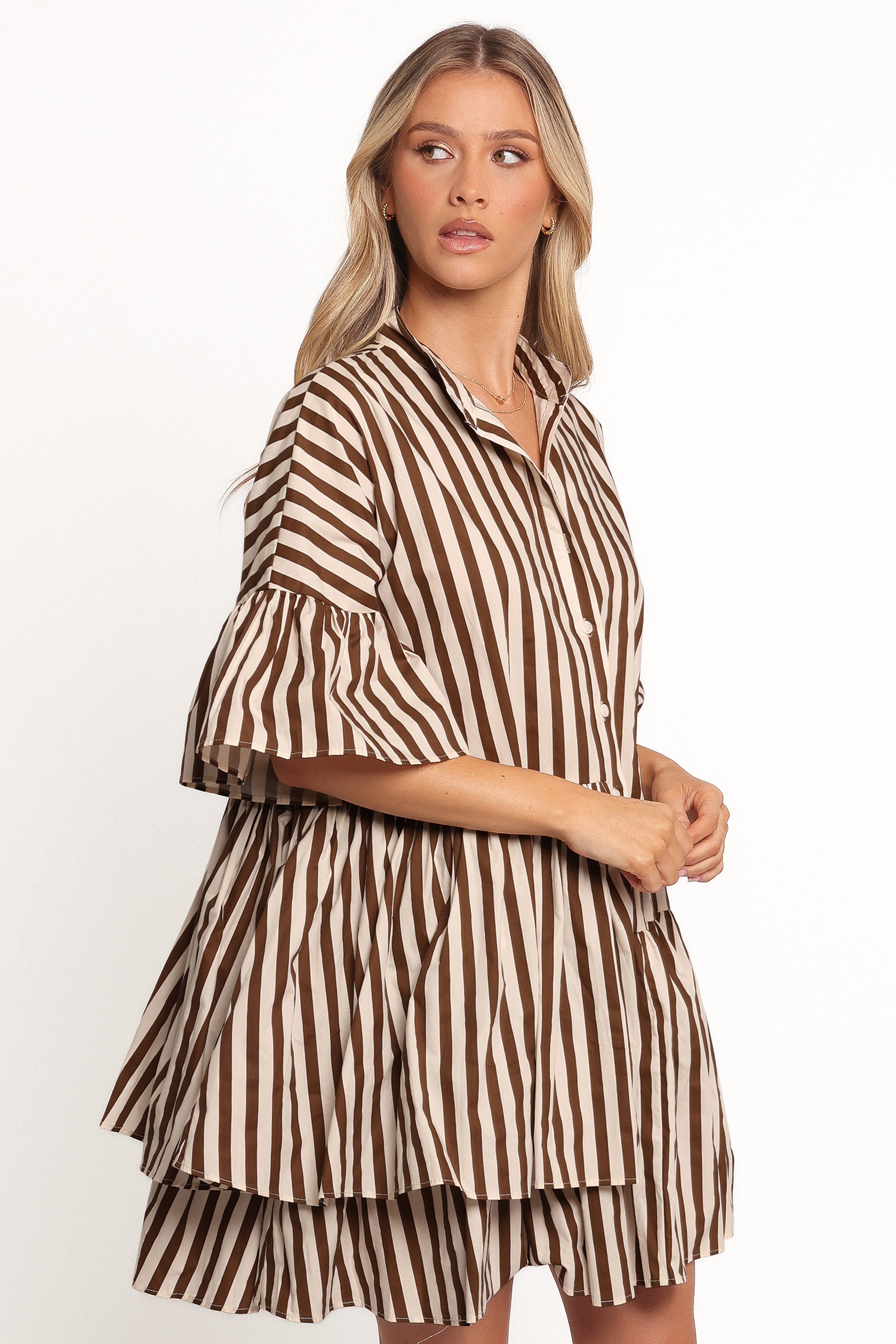Jacqueline Mini Dress - Chocolate-Ladys Street
