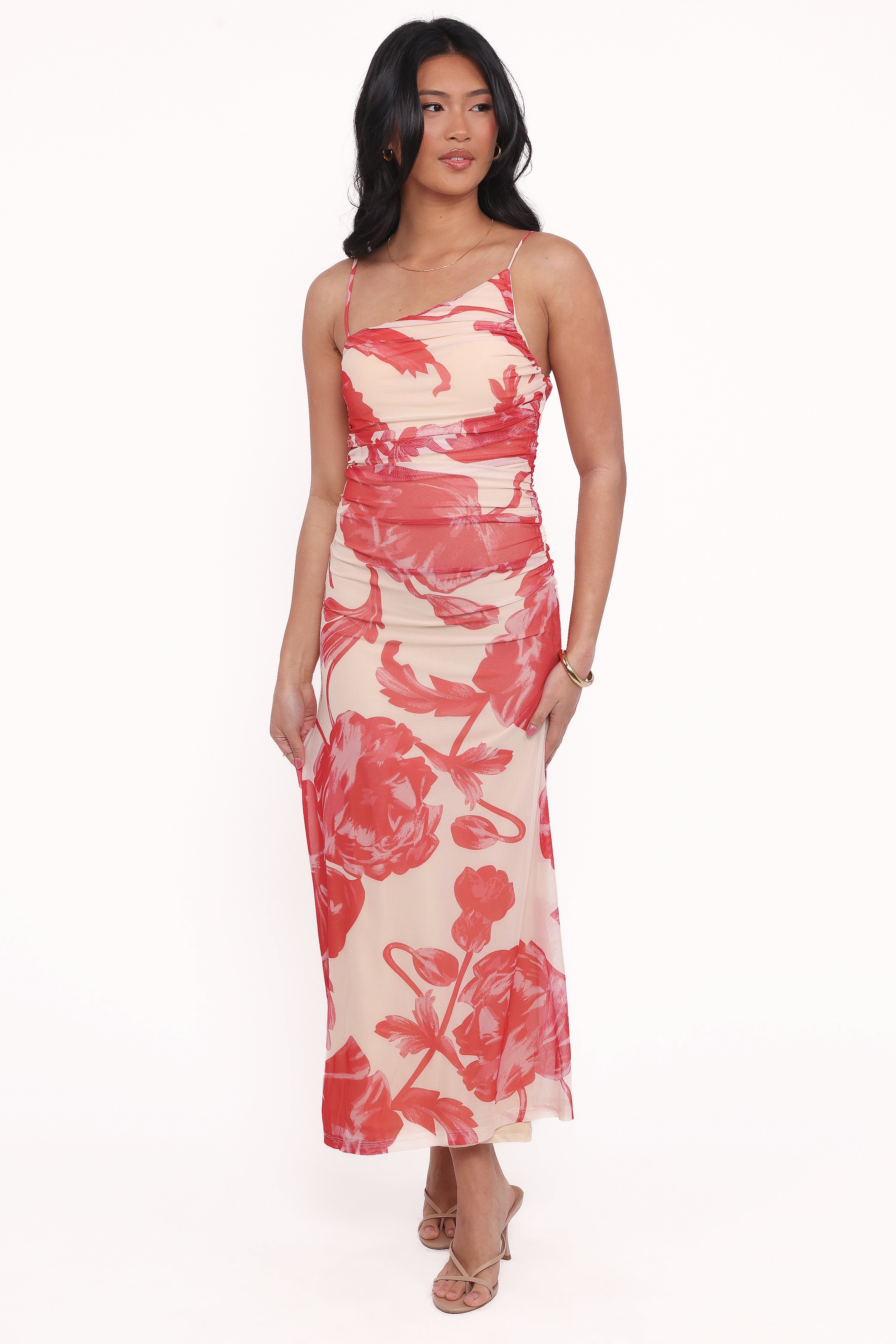 Jasmine Maxi Dress - Red Floral-Ladys Street