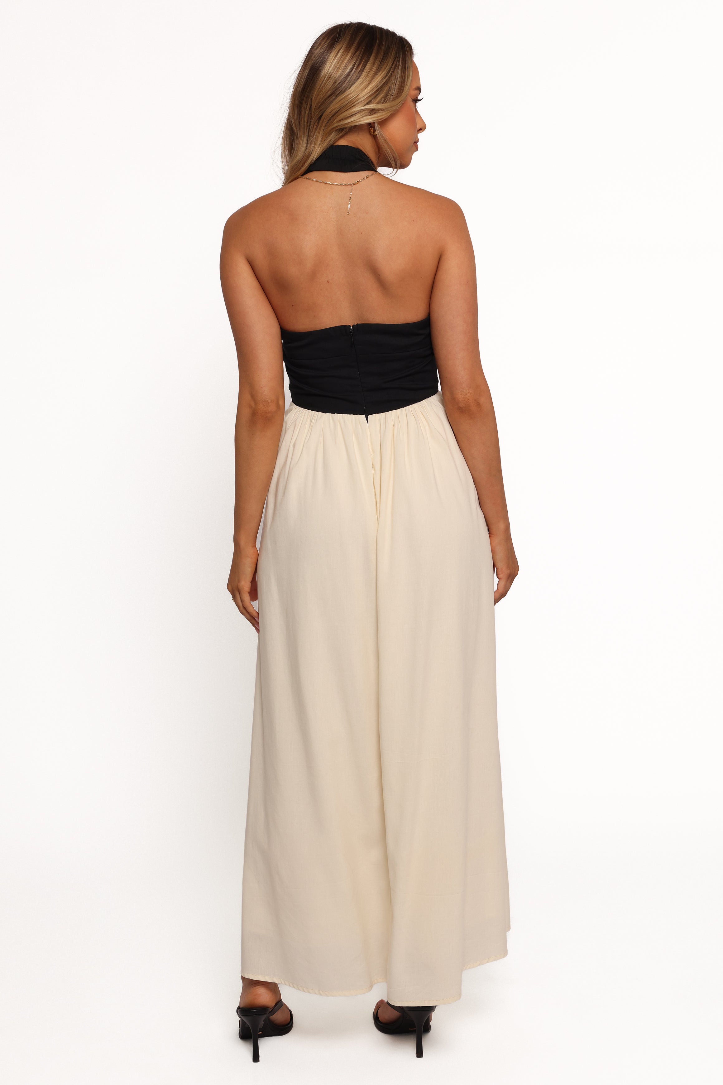 Jayden Maxi Dress - Black Cream-Ladys Street