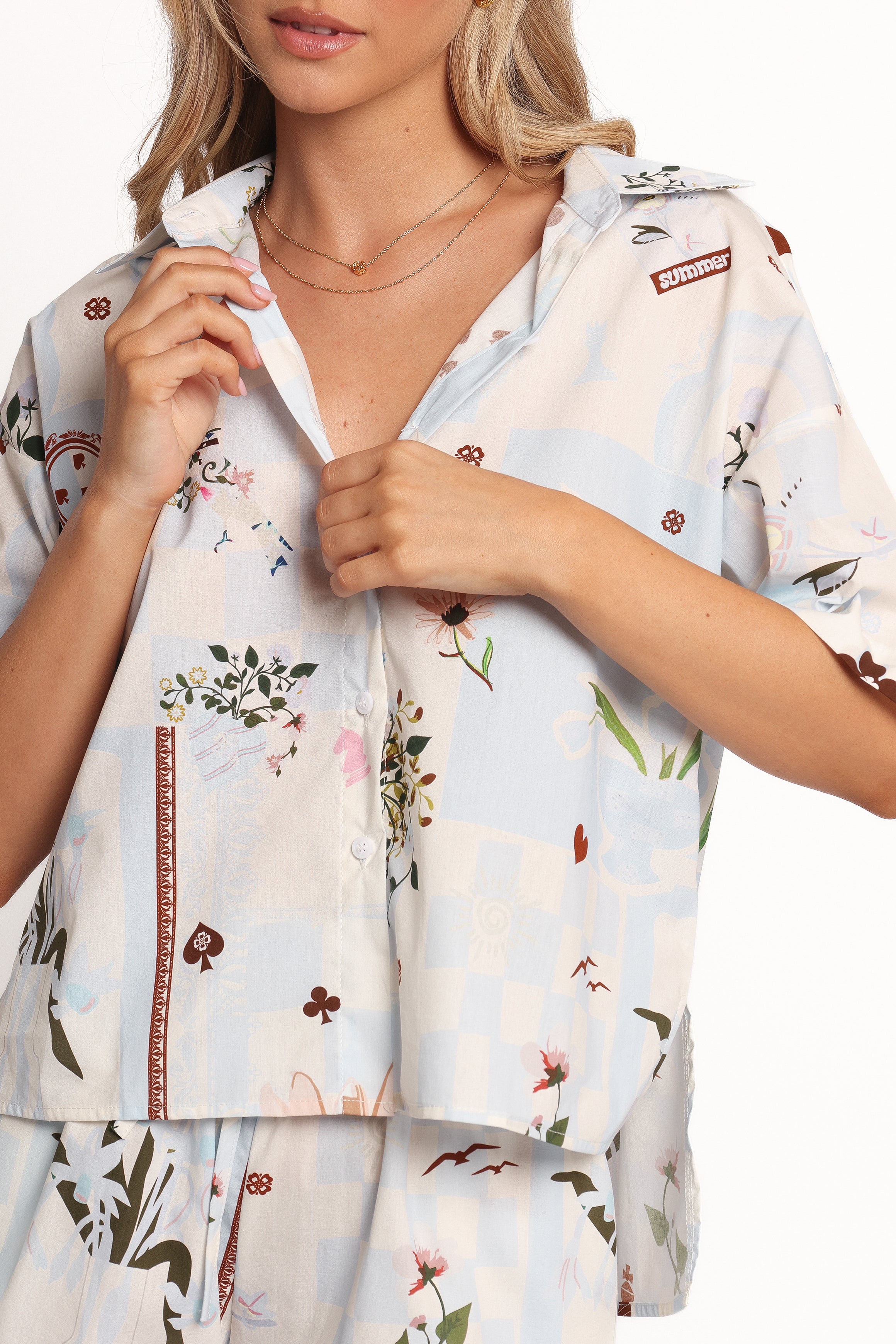 Jaymes Shirt - Blue Floral-Ladys Street