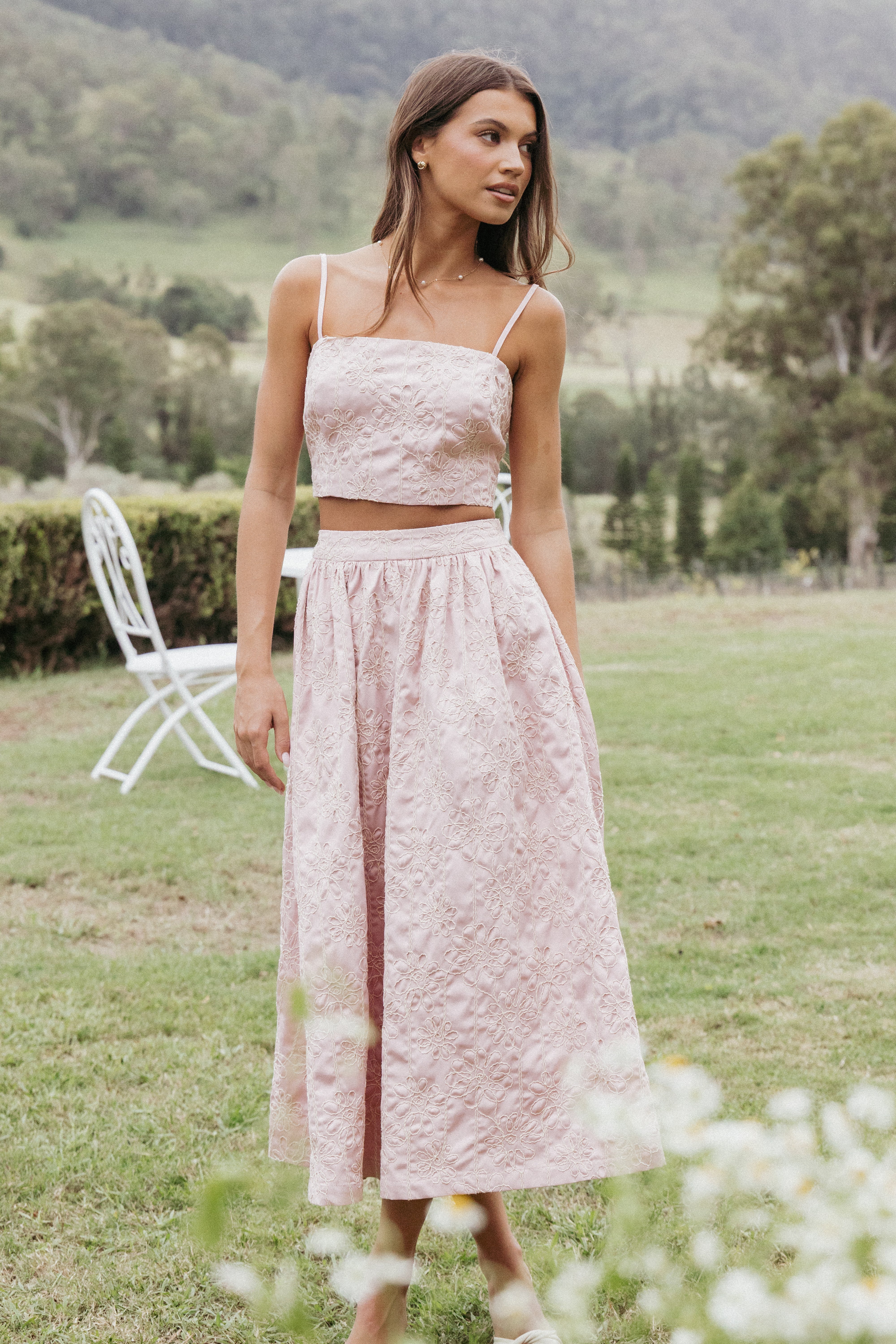 Jazara Skirt Set - Pink-Ladys Street