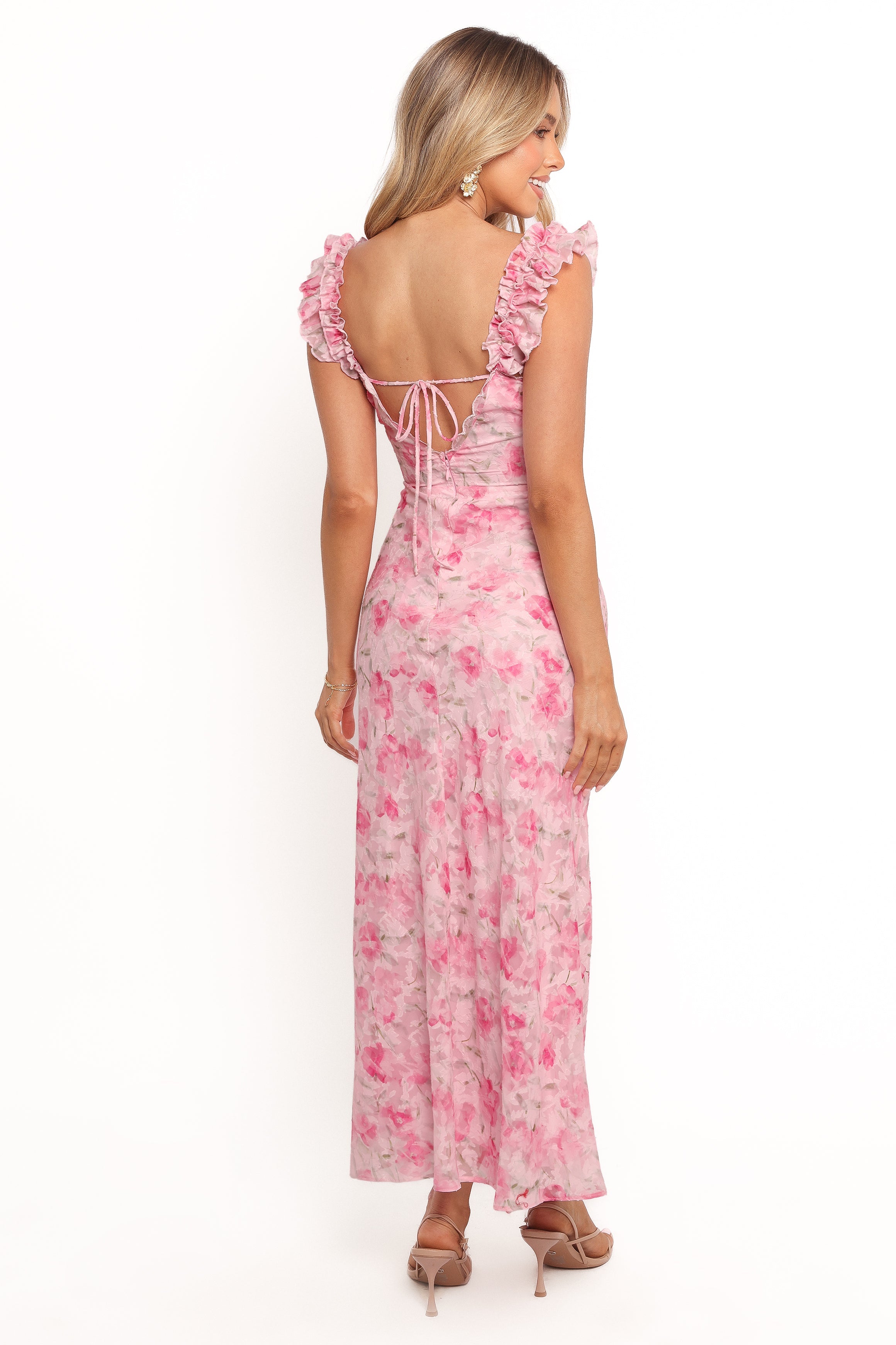 Jean Maxi Dress - Pink Floral-Ladys Street