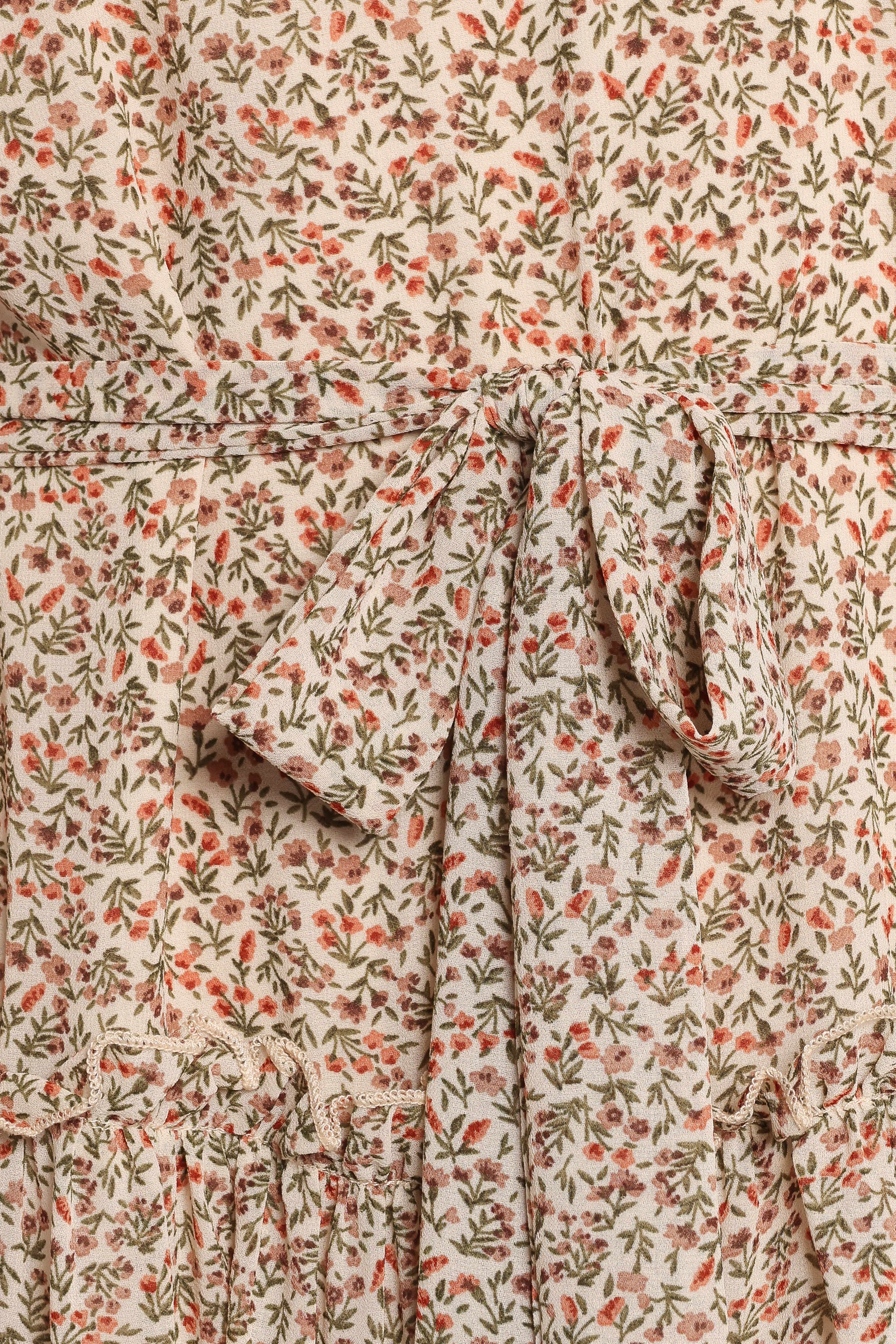 Jennie Long Sleeve Mini Dress - Cream/Multi-Ladys Street