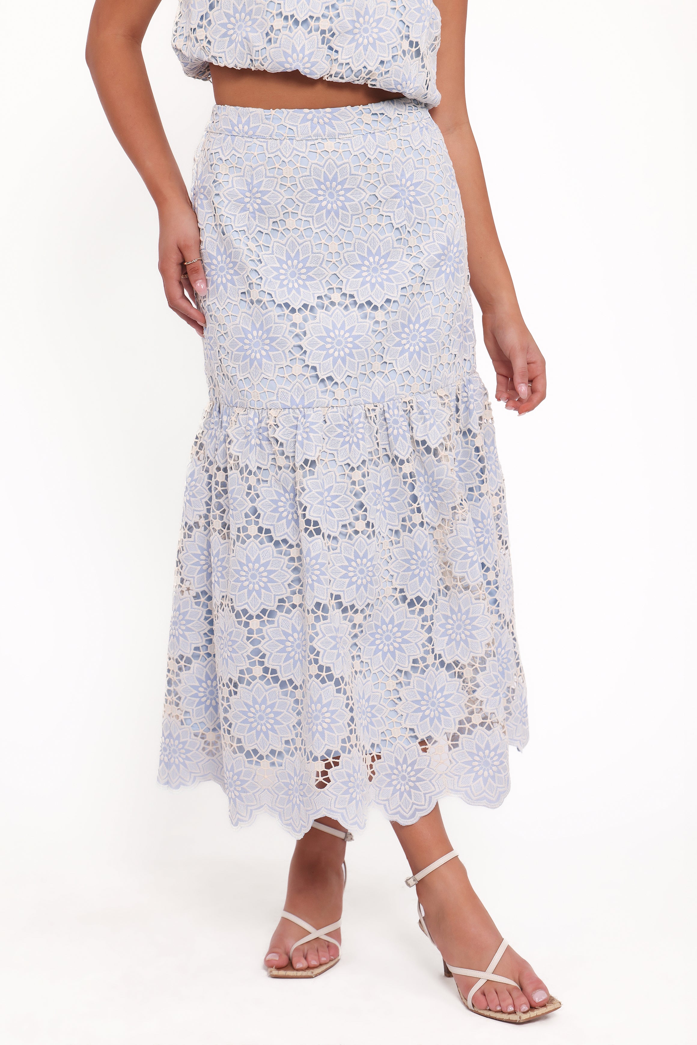 Jennie Skirt Set - Blue-Ladys Street