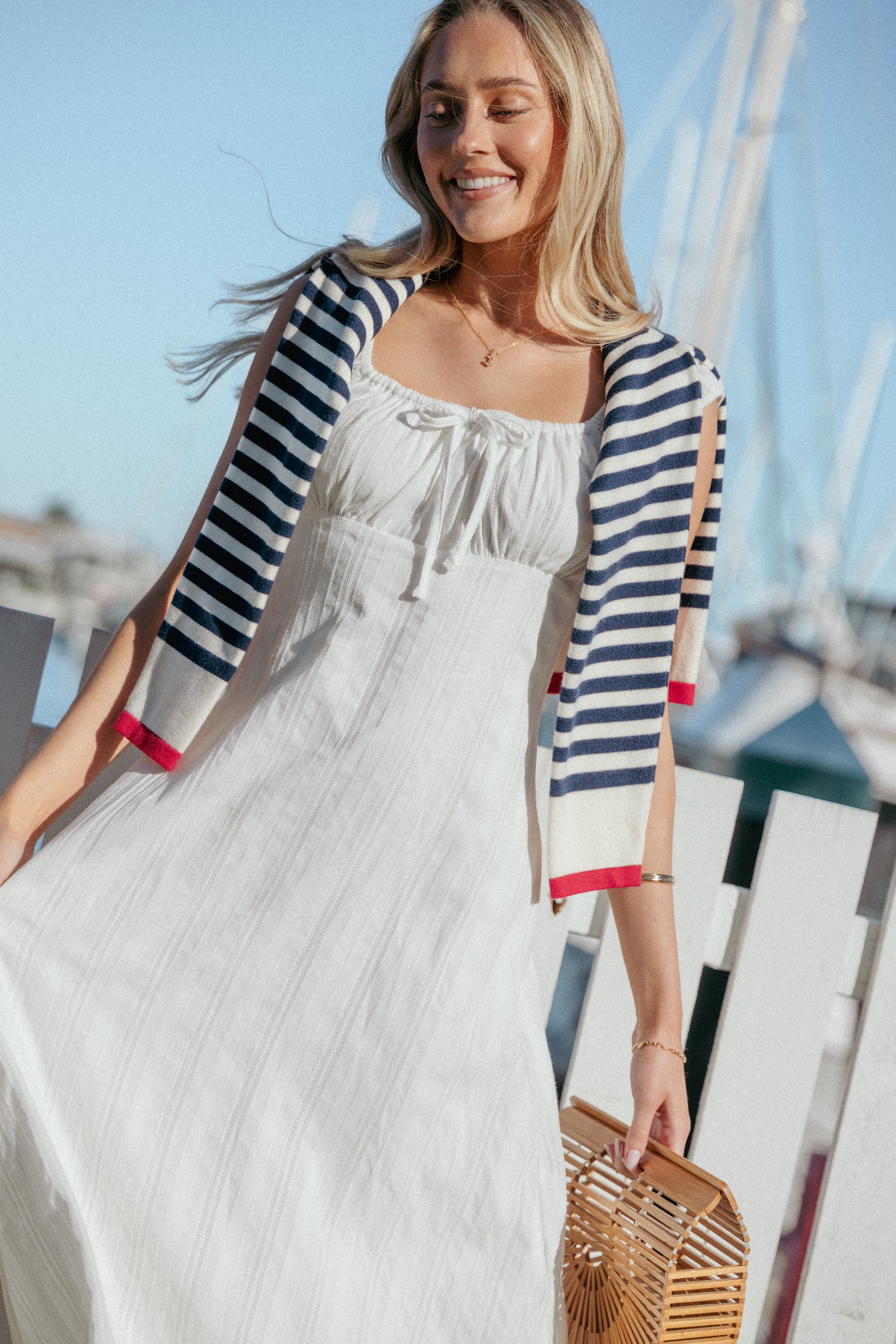 Jessalyn Maxi Dress - White-Ladys Street