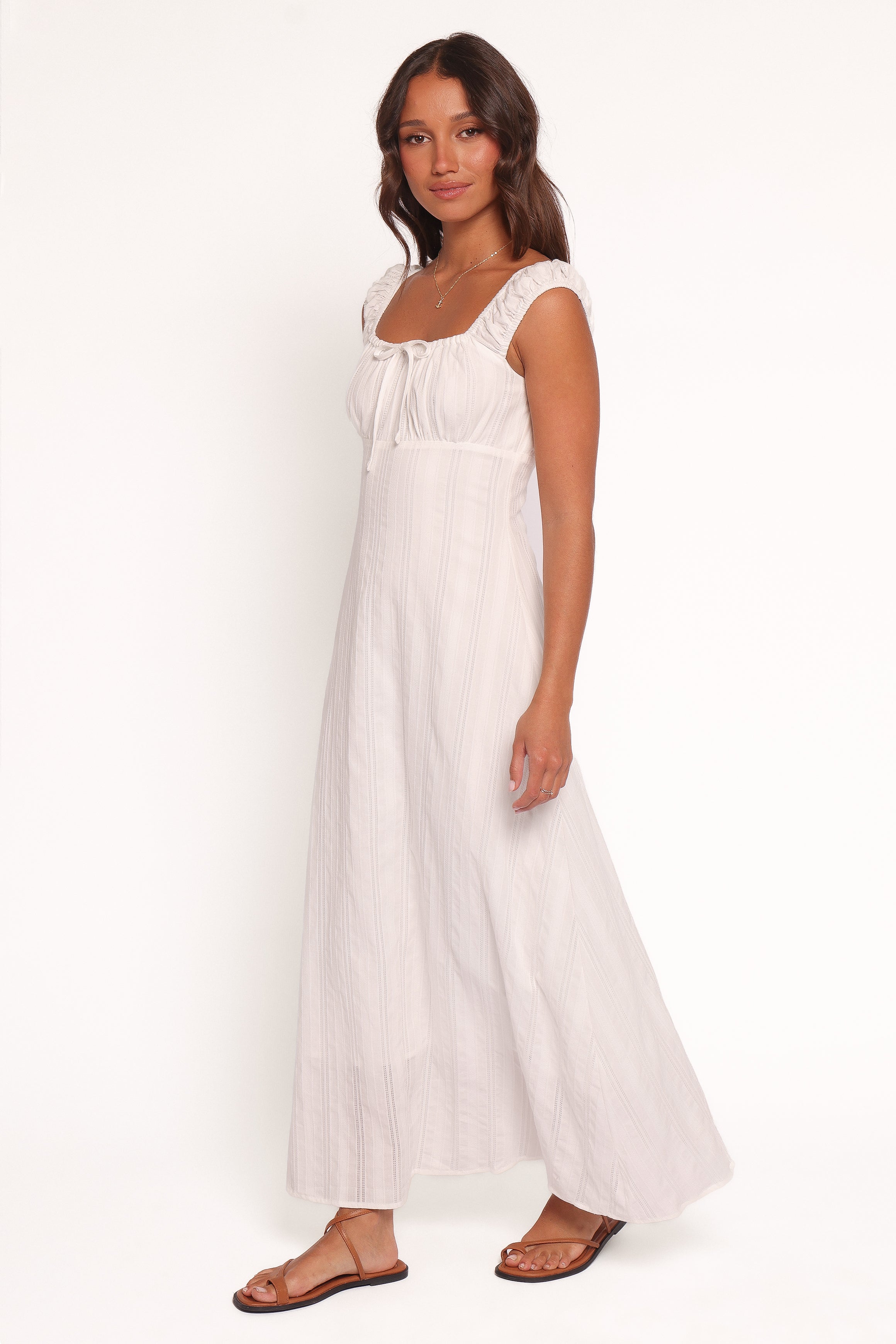 Jessalyn Maxi Dress - White-Ladys Street