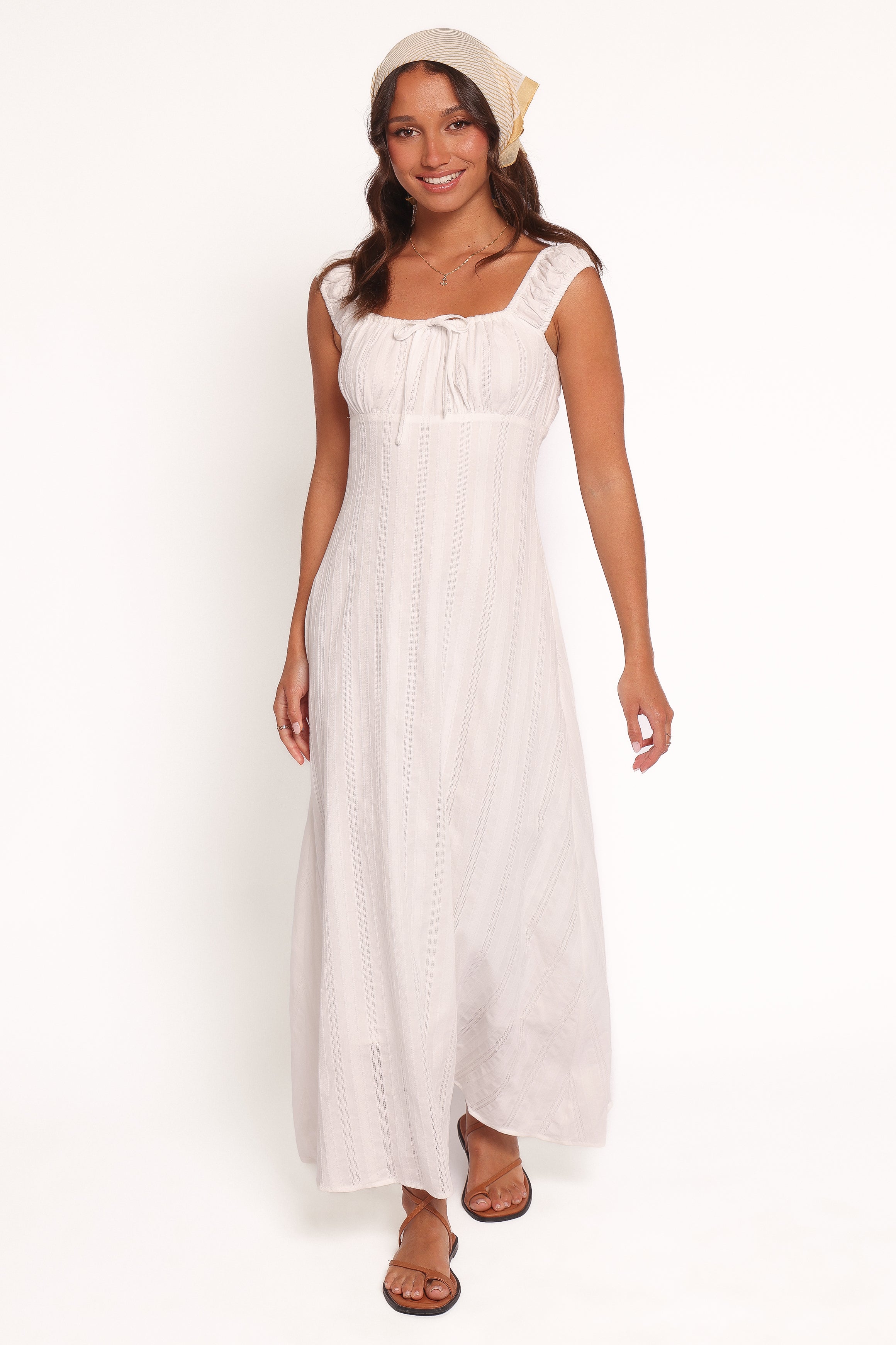 Jessalyn Maxi Dress - White-Ladys Street