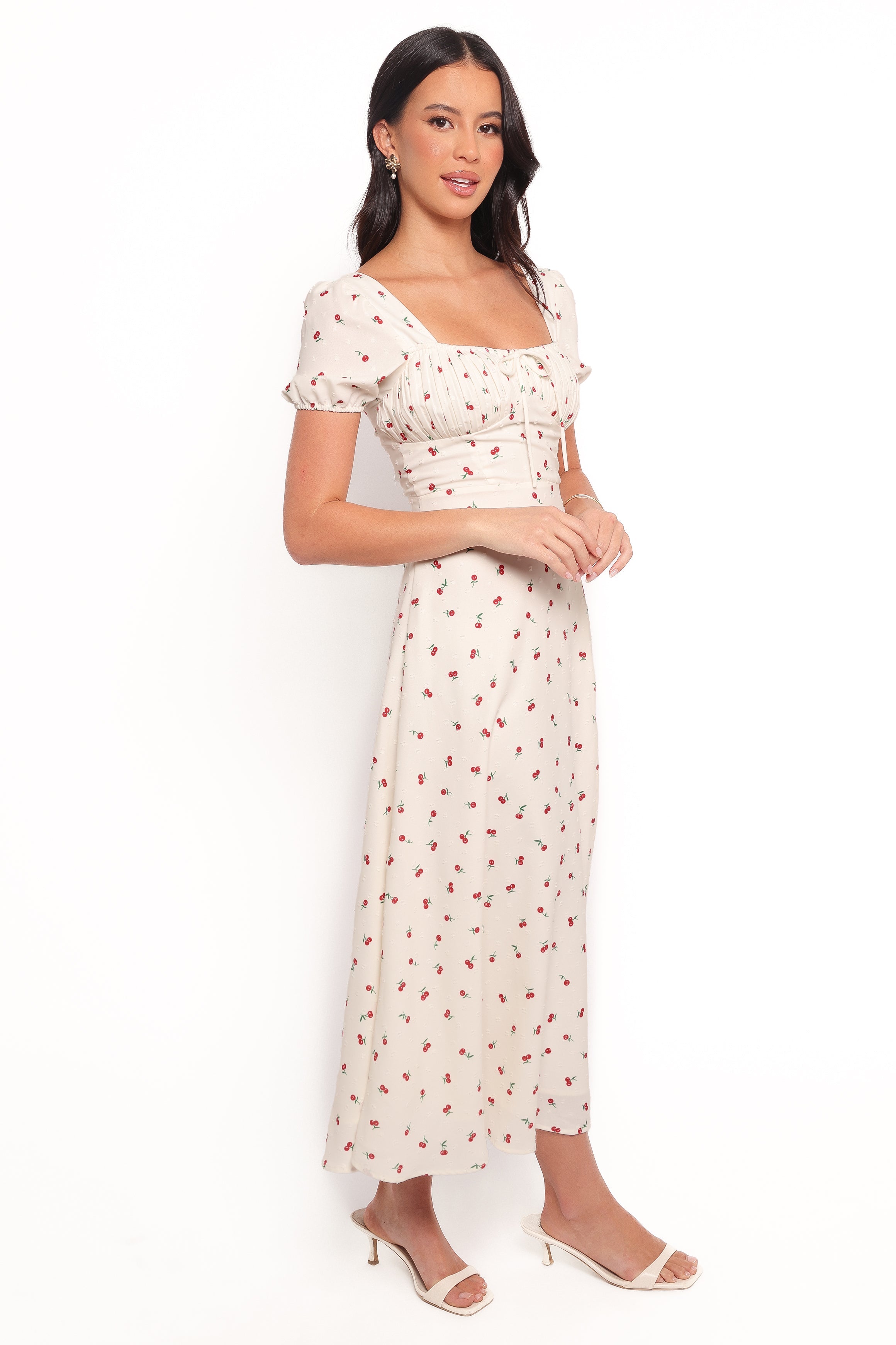 Jill Midi Dress - Cherry Print-Ladys Street