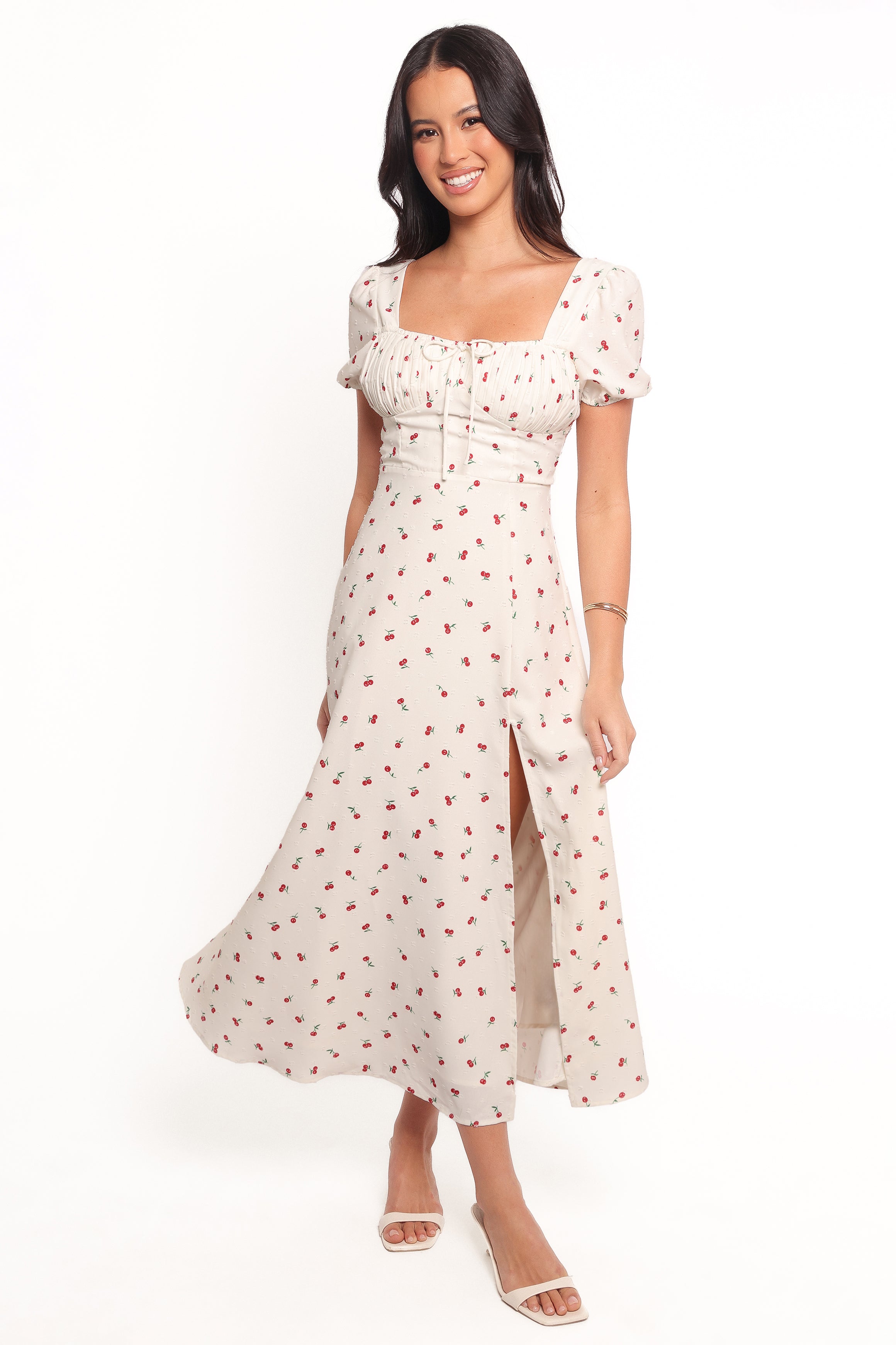 Jill Midi Dress - Cherry Print-Ladys Street
