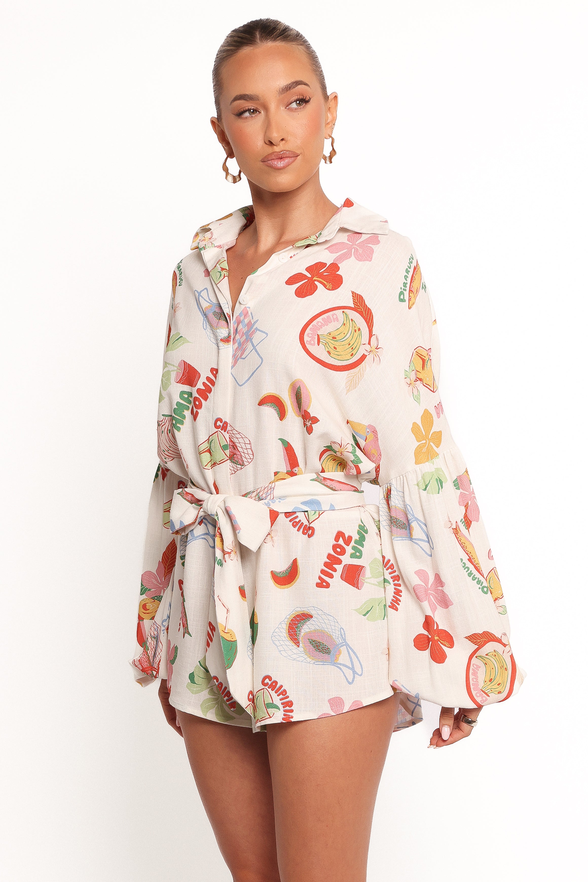 Jillia Long Sleeve Playsuit - Alfresco-Ladys Street
