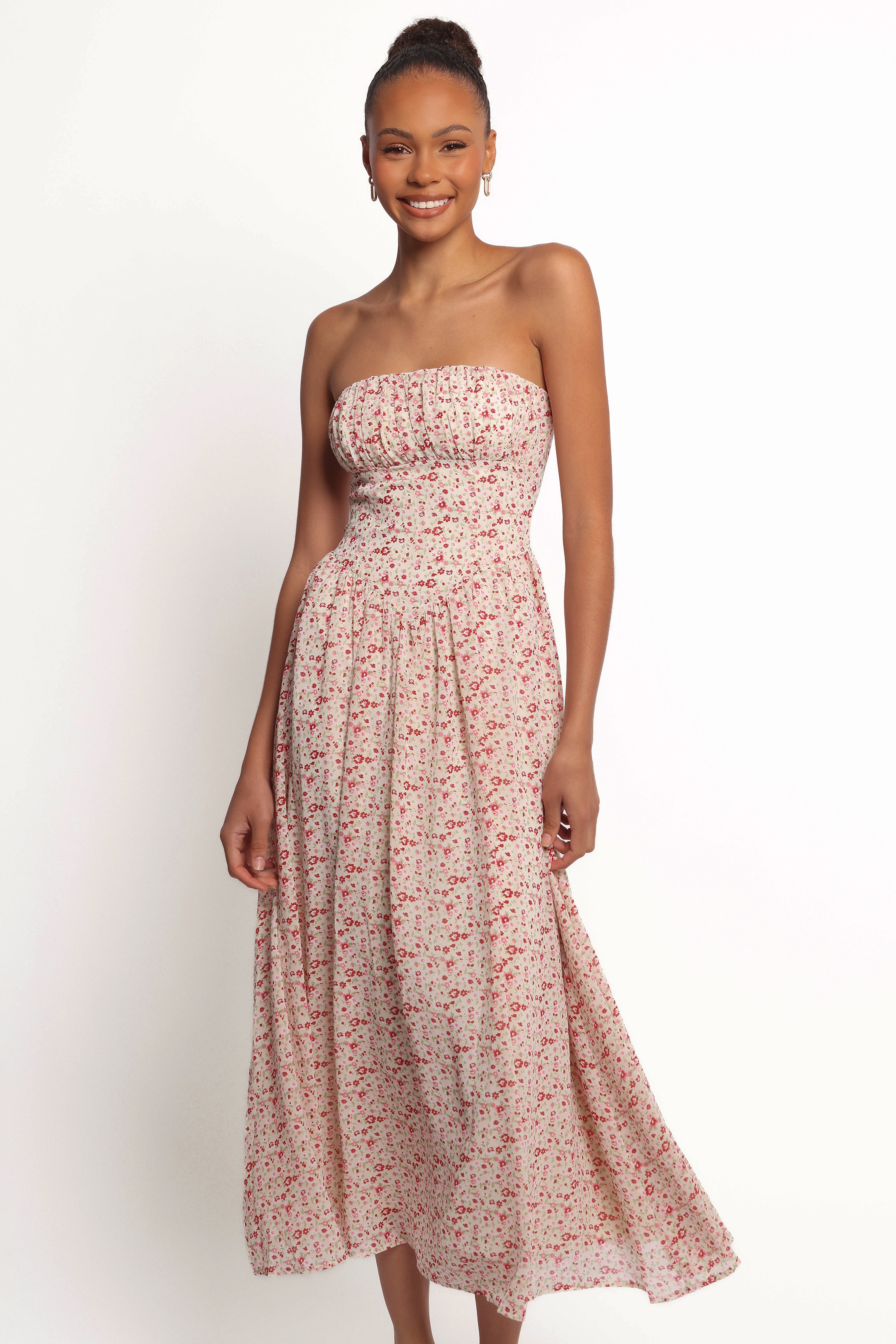 Jody Strapless Maxi Dress - Floral-Ladys Street
