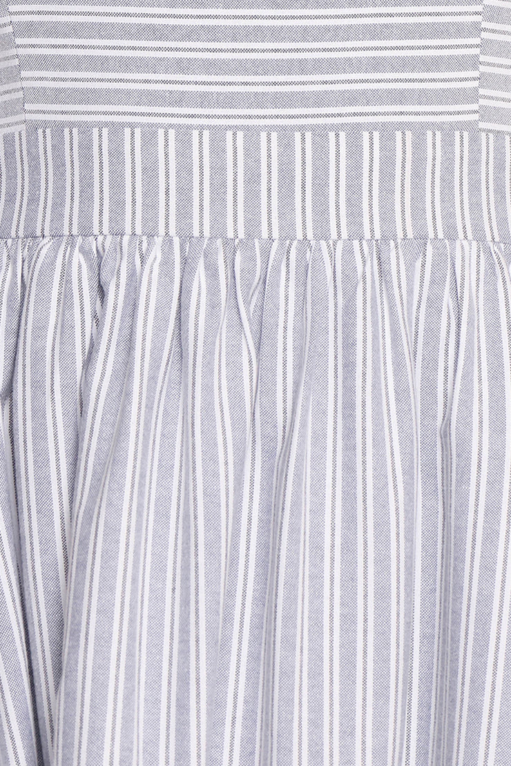 Johanna Midi Dress - Grey/White-Ladys Street