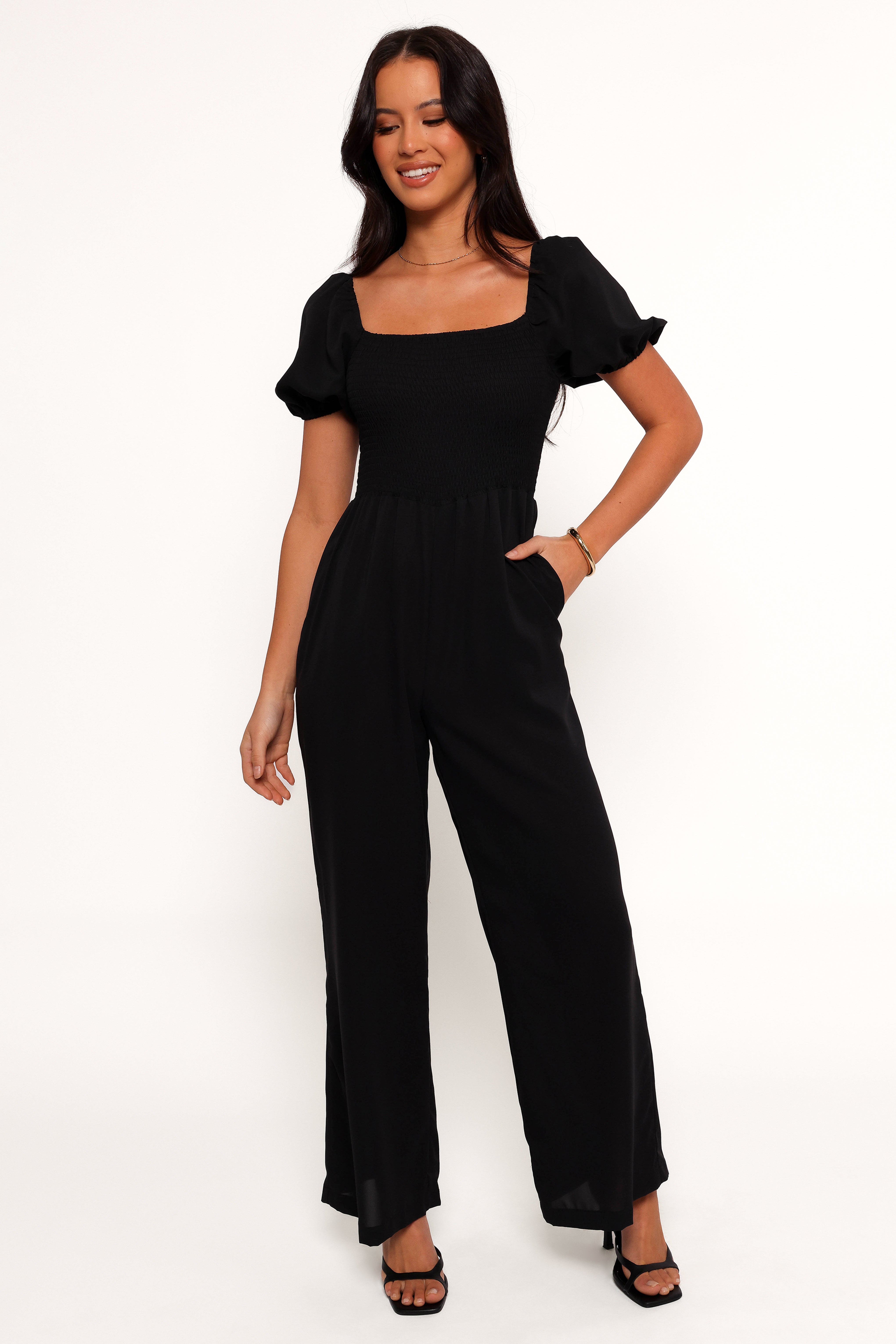 Jolene Jumpsuit - Black-Ladys Street