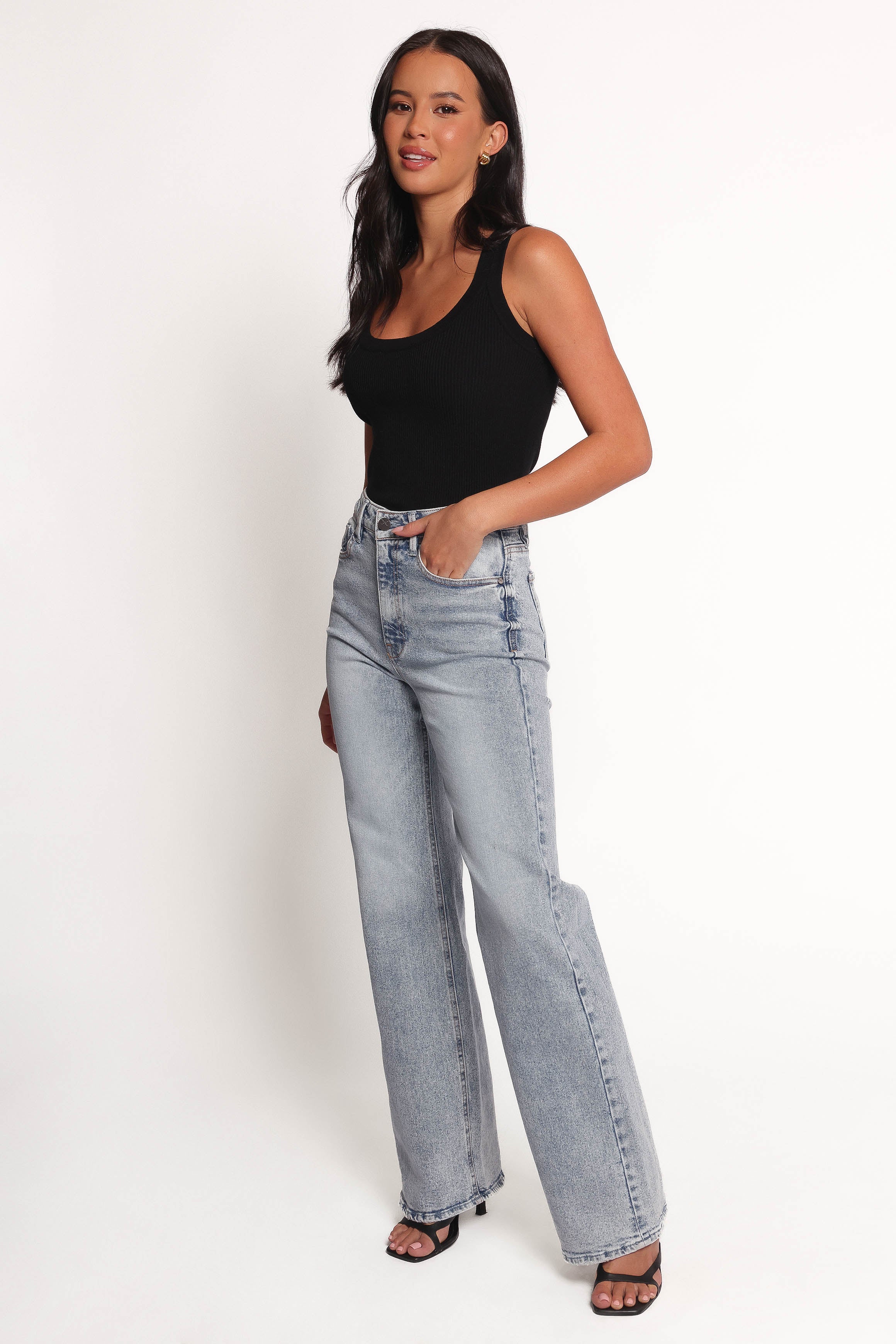 Jolene Wide Leg Jeans - Peace-Ladys Street