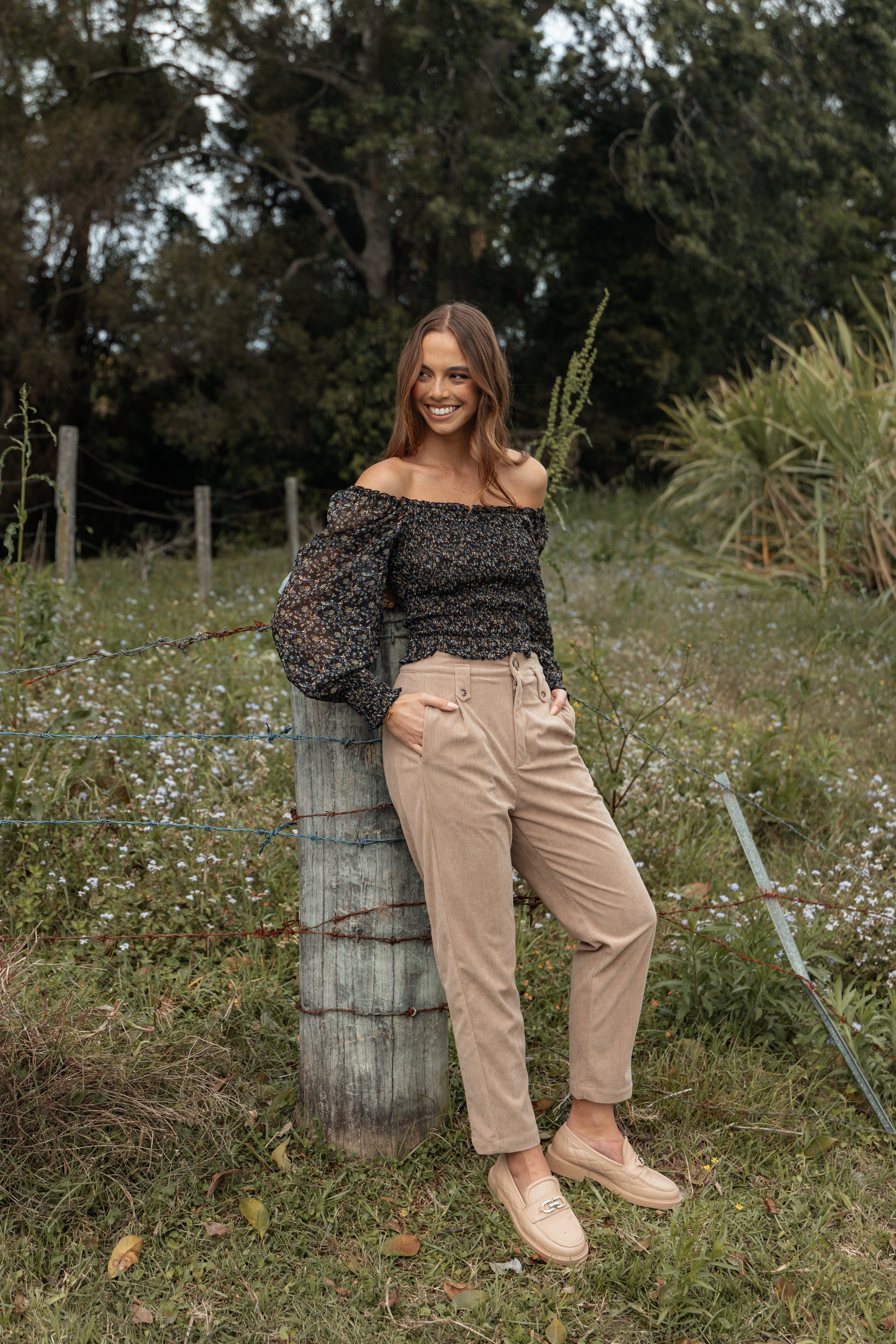 Jones Cord Pant - Brown-Ladys Street