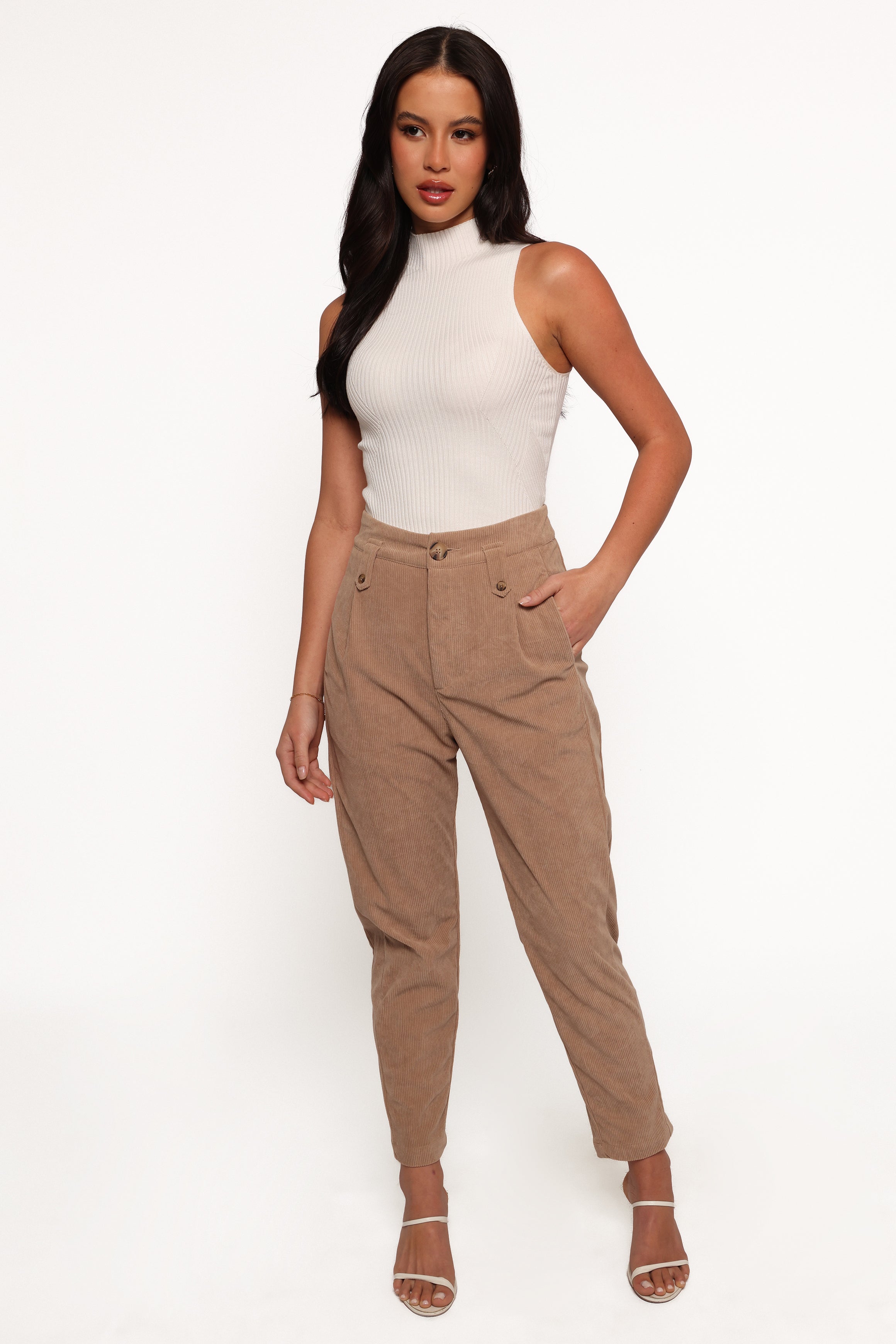 Jones Cord Pant - Brown-Ladys Street