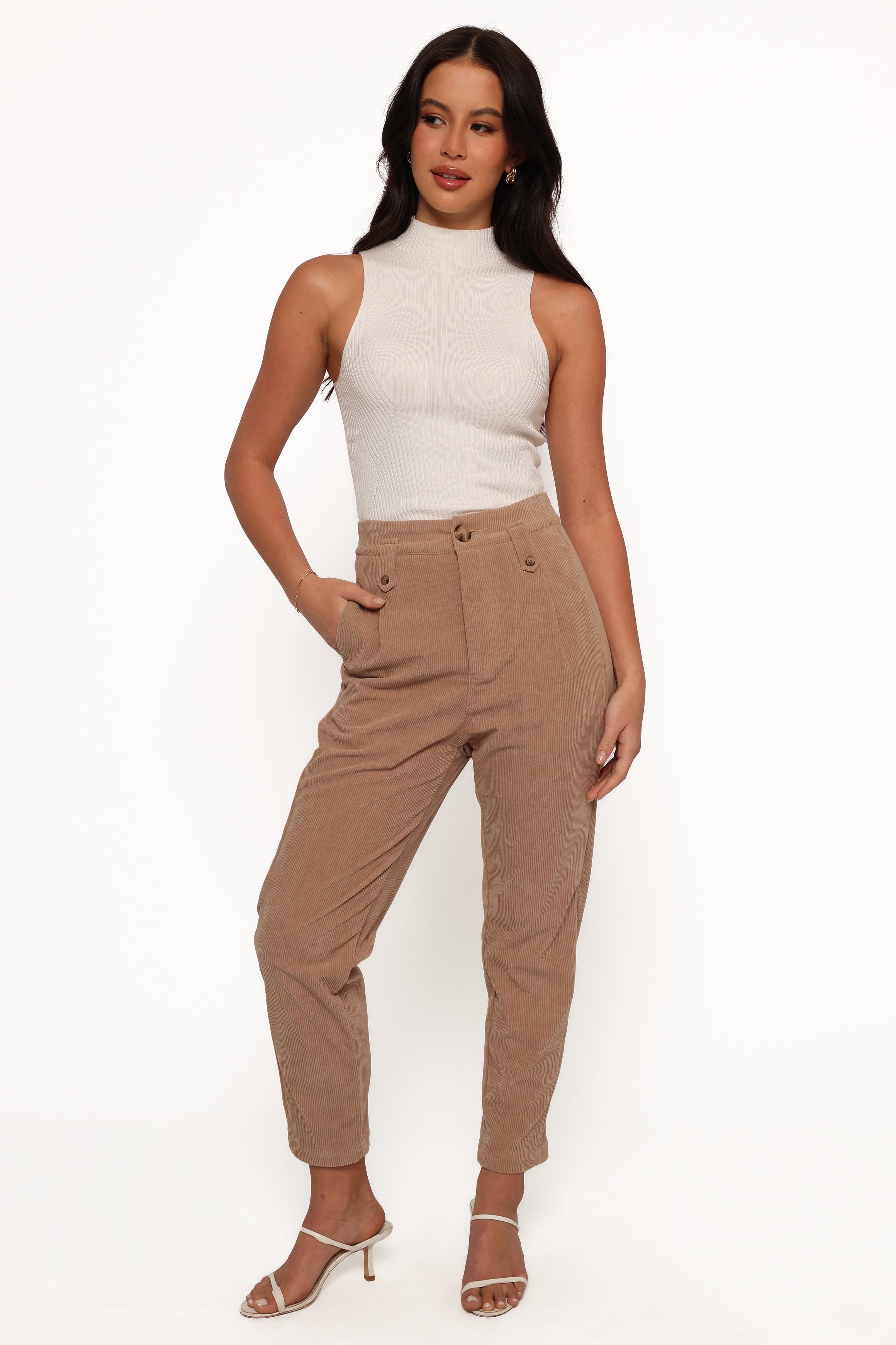 Jones Cord Pant - Brown-Ladys Street