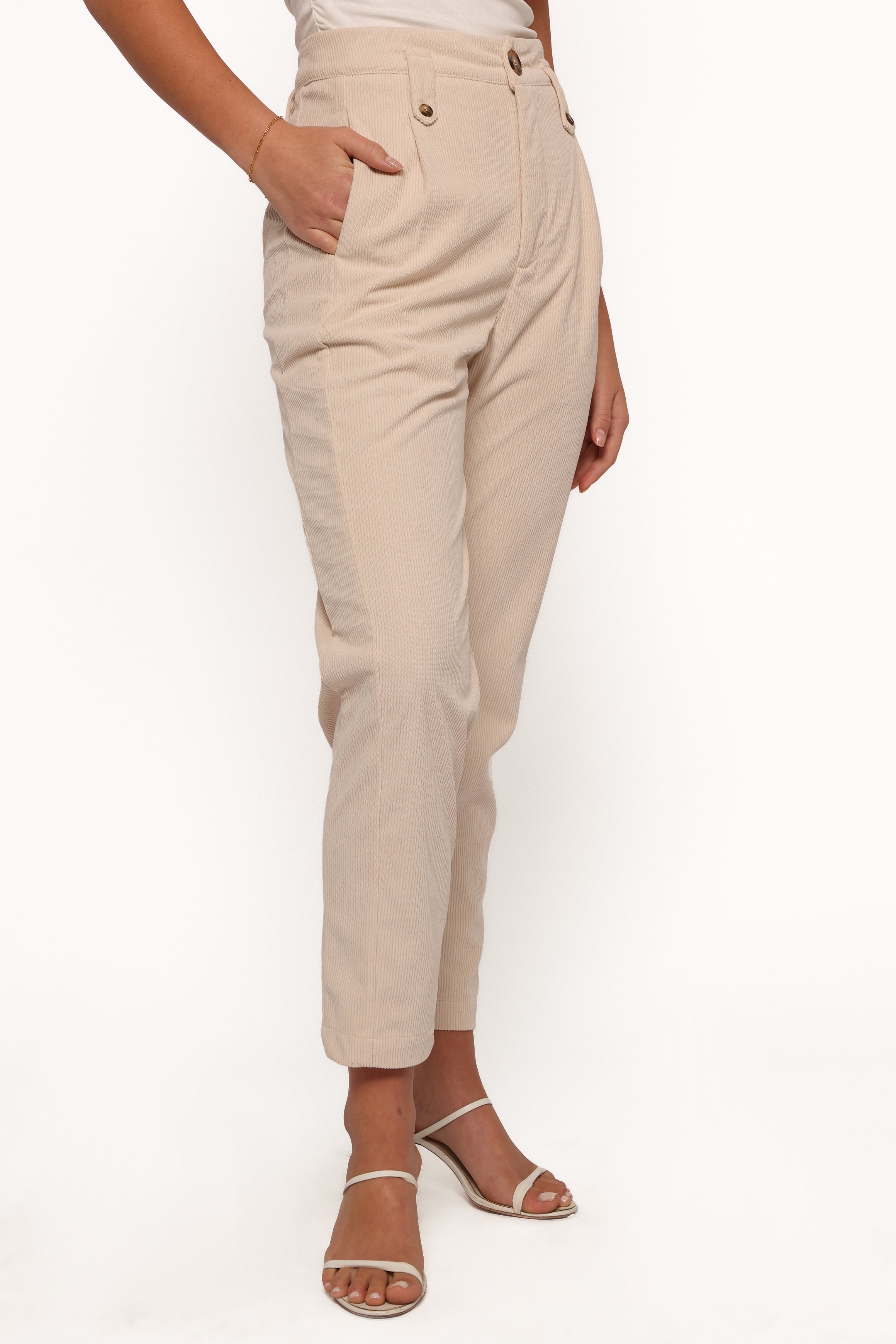 Jones Cord Pant - Cream-Ladys Street