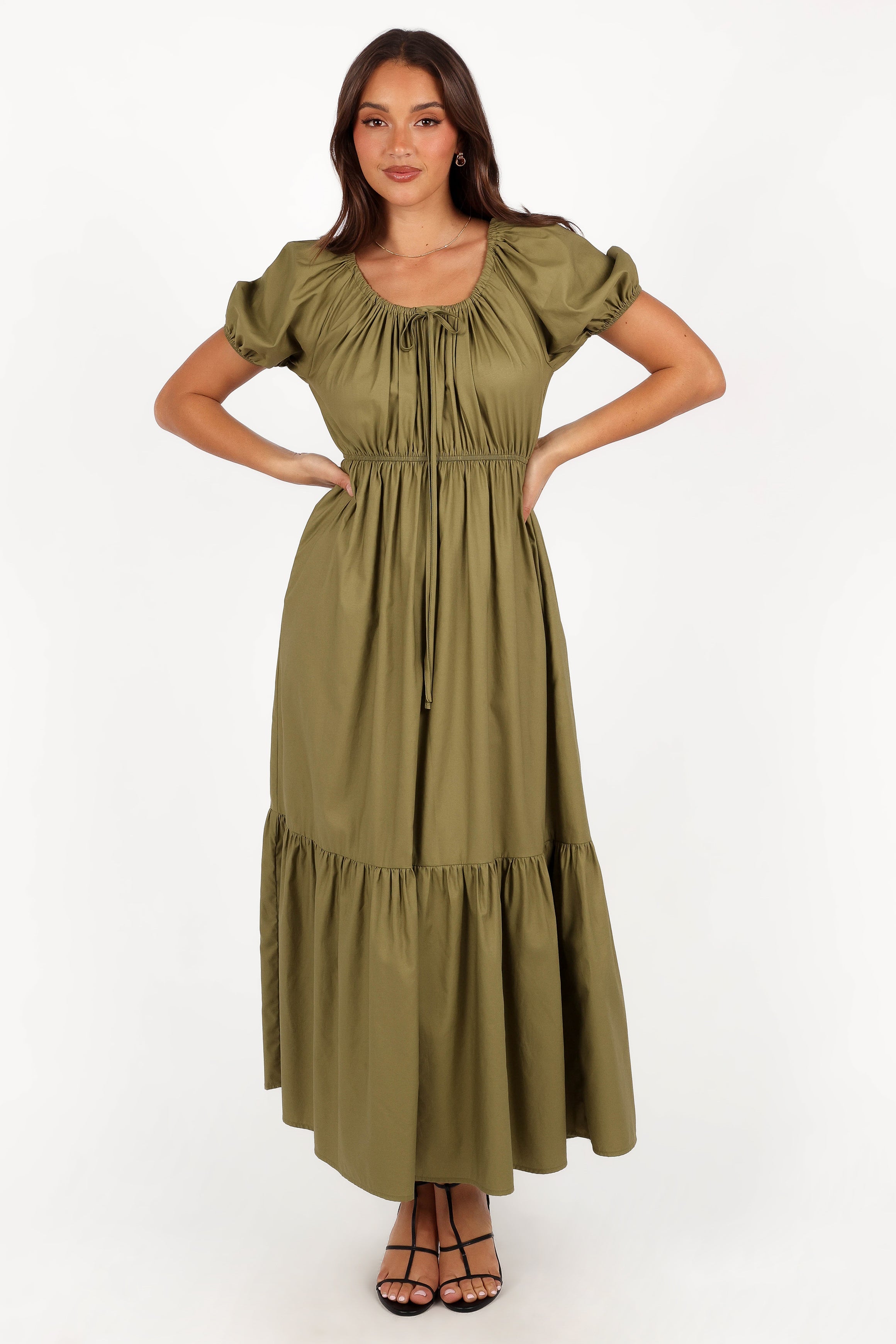 Juliana Maxi Dress - Olive-Ladys Street
