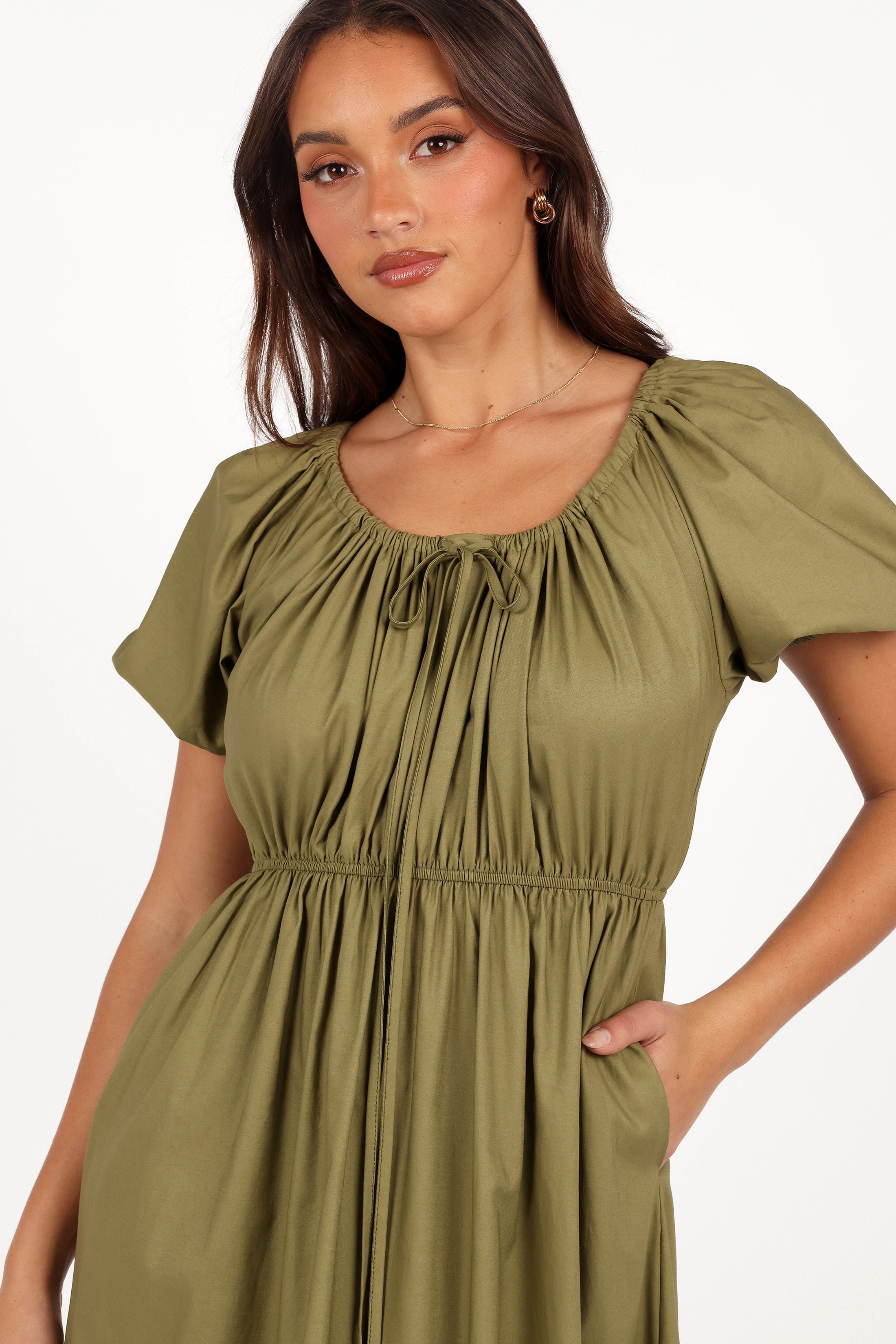 Juliana Maxi Dress - Olive-Ladys Street