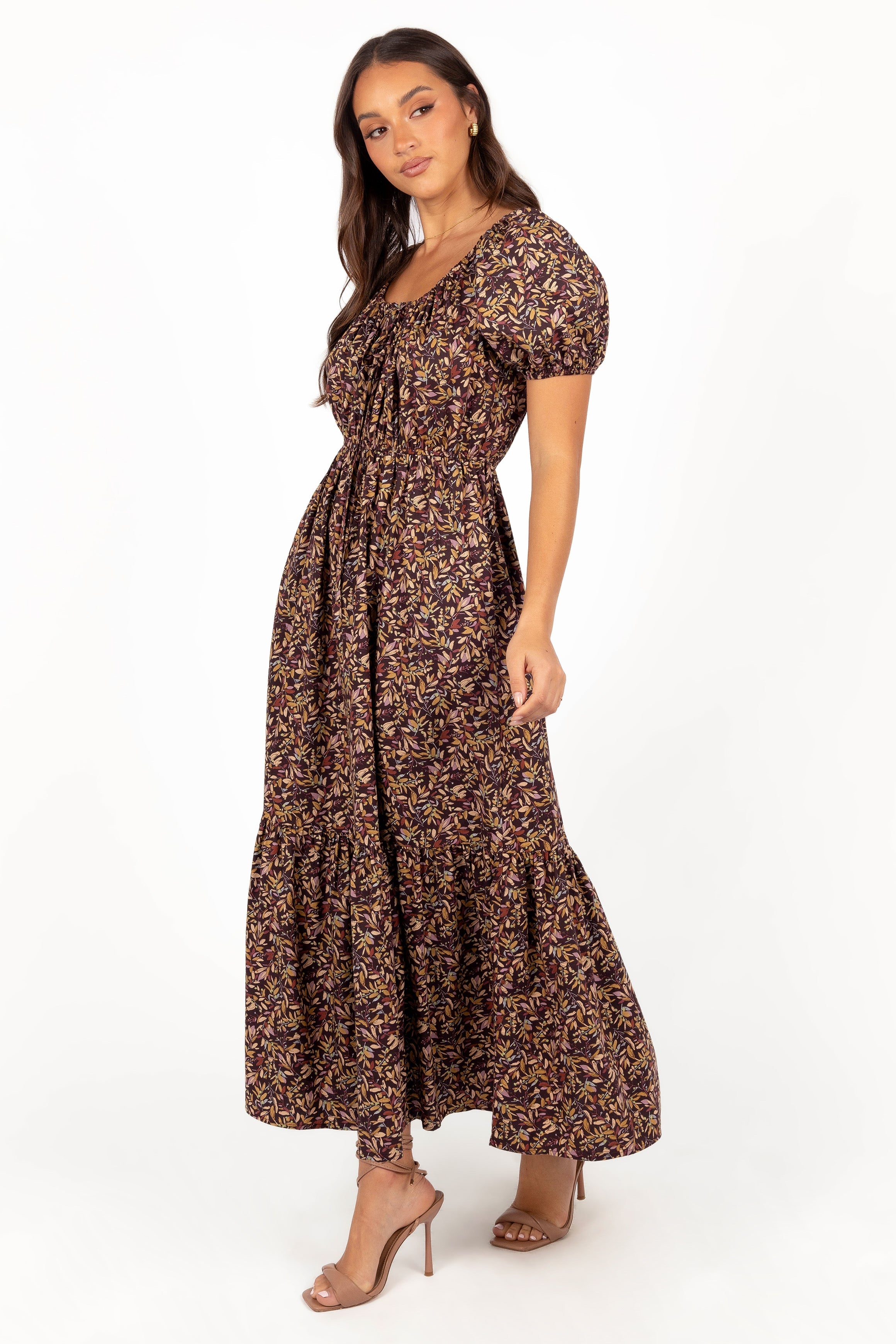Juliana Maxi Dress - Plum Floral-Ladys Street