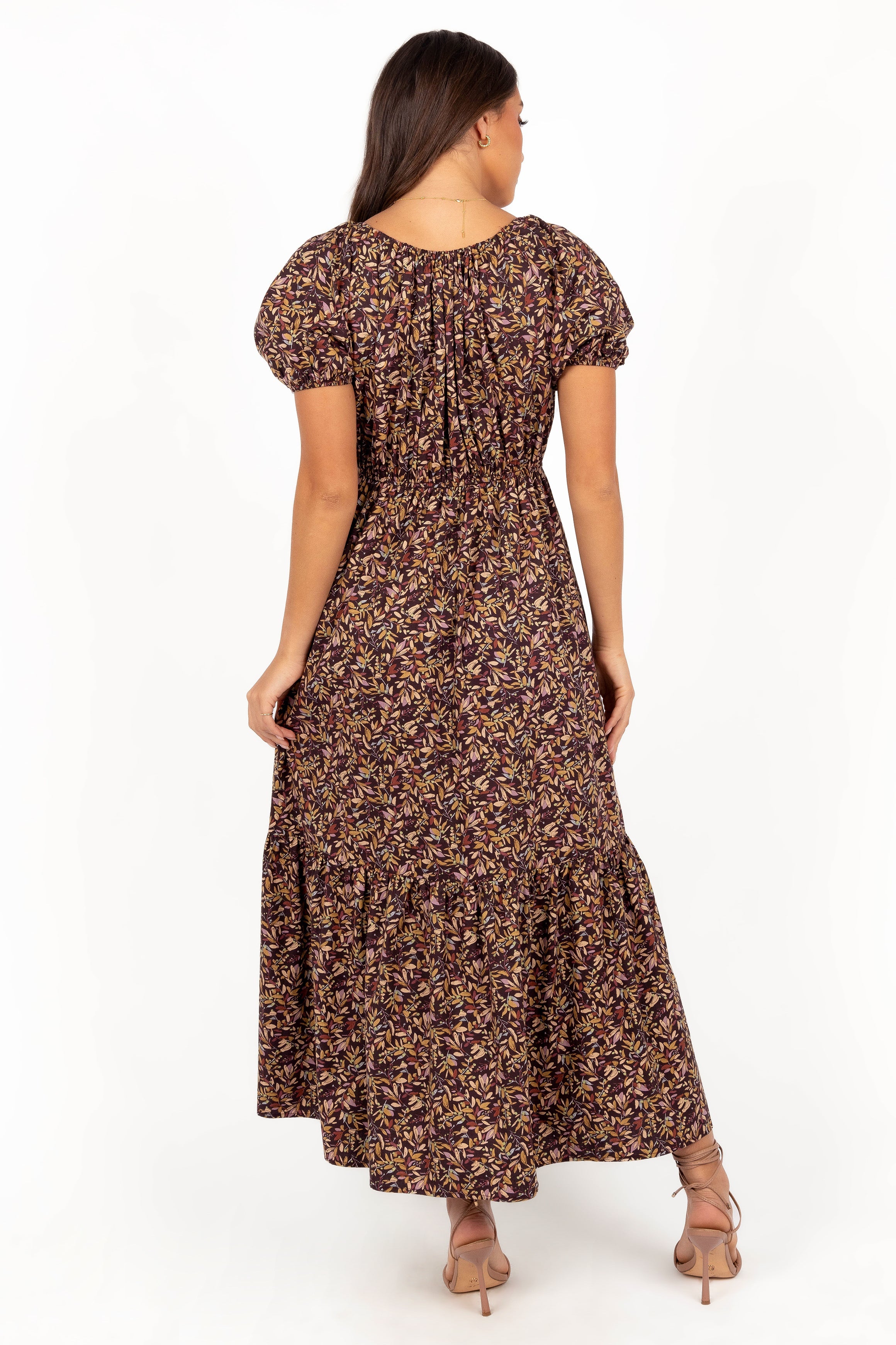 Juliana Maxi Dress - Plum Floral-Ladys Street