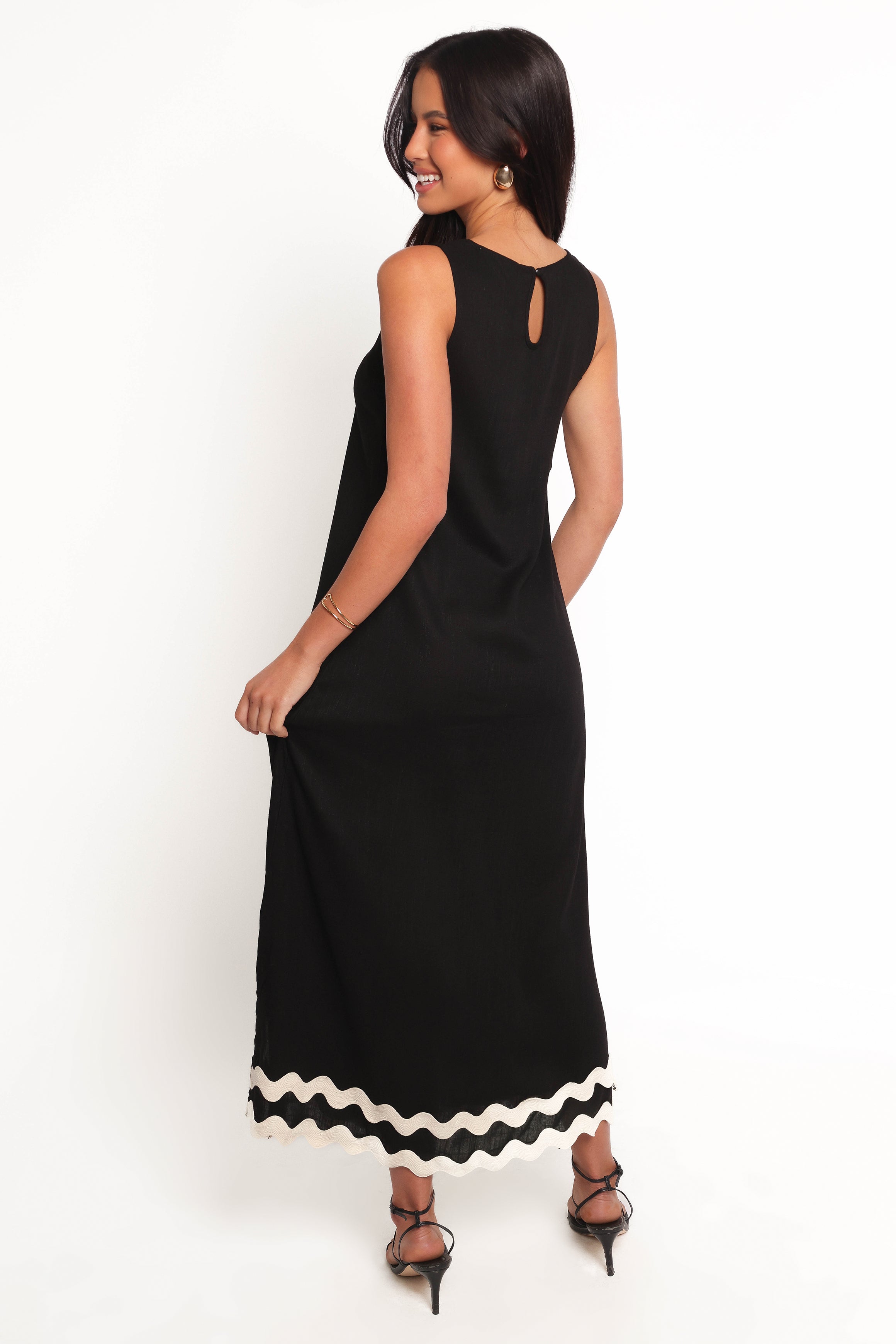 Juno Maxi Dress - Black-Ladys Street