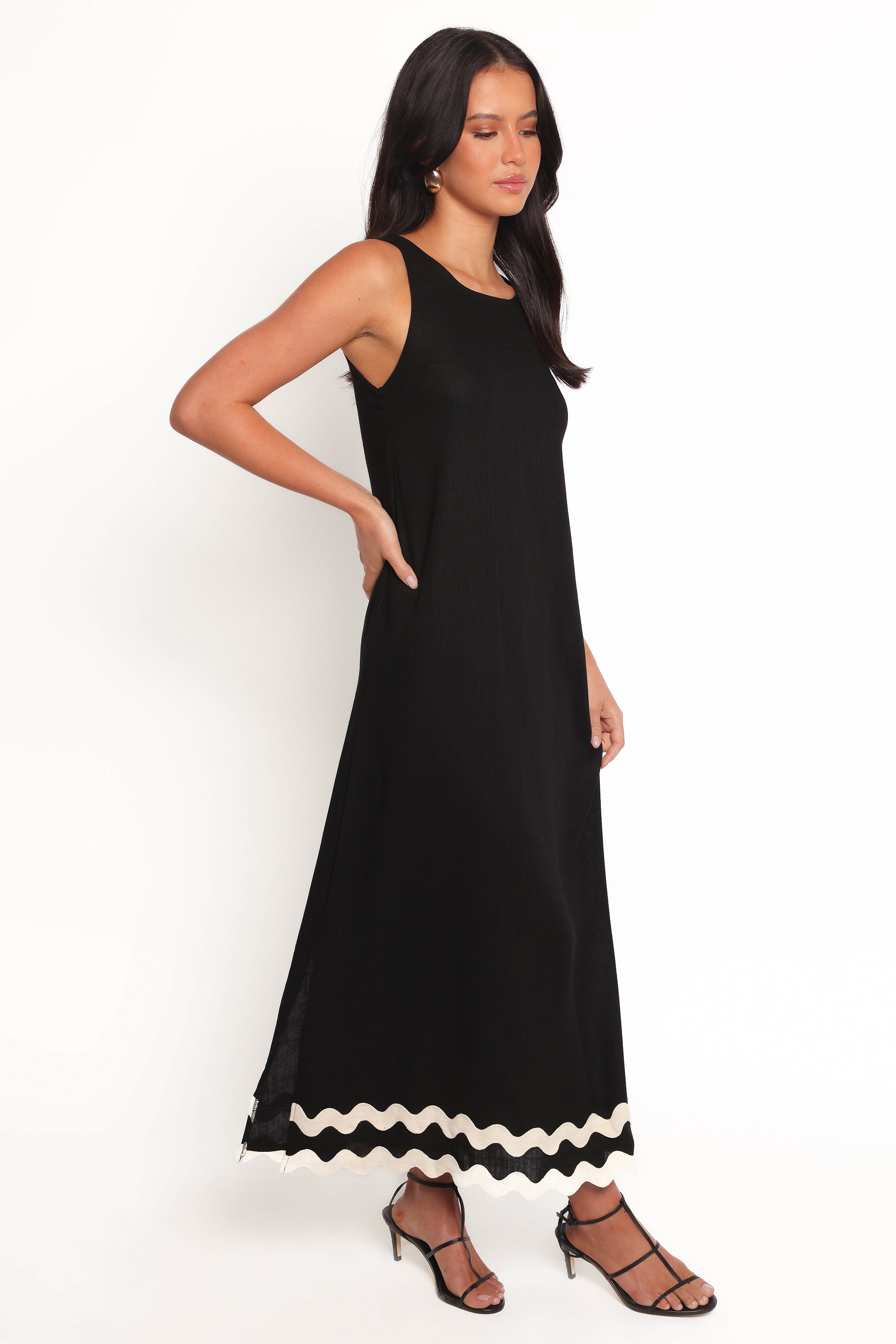 Juno Maxi Dress - Black-Ladys Street