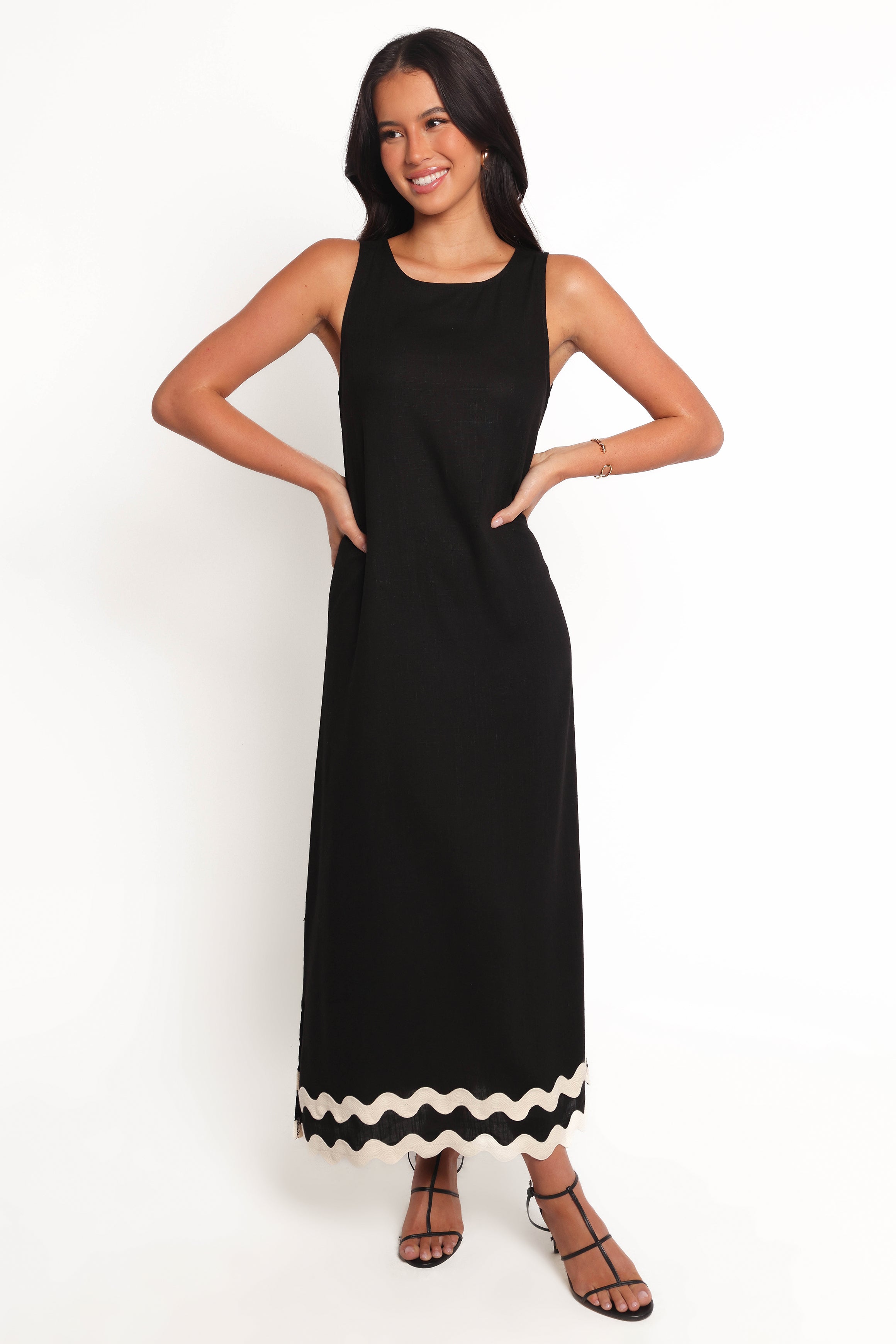 Juno Maxi Dress - Black-Ladys Street